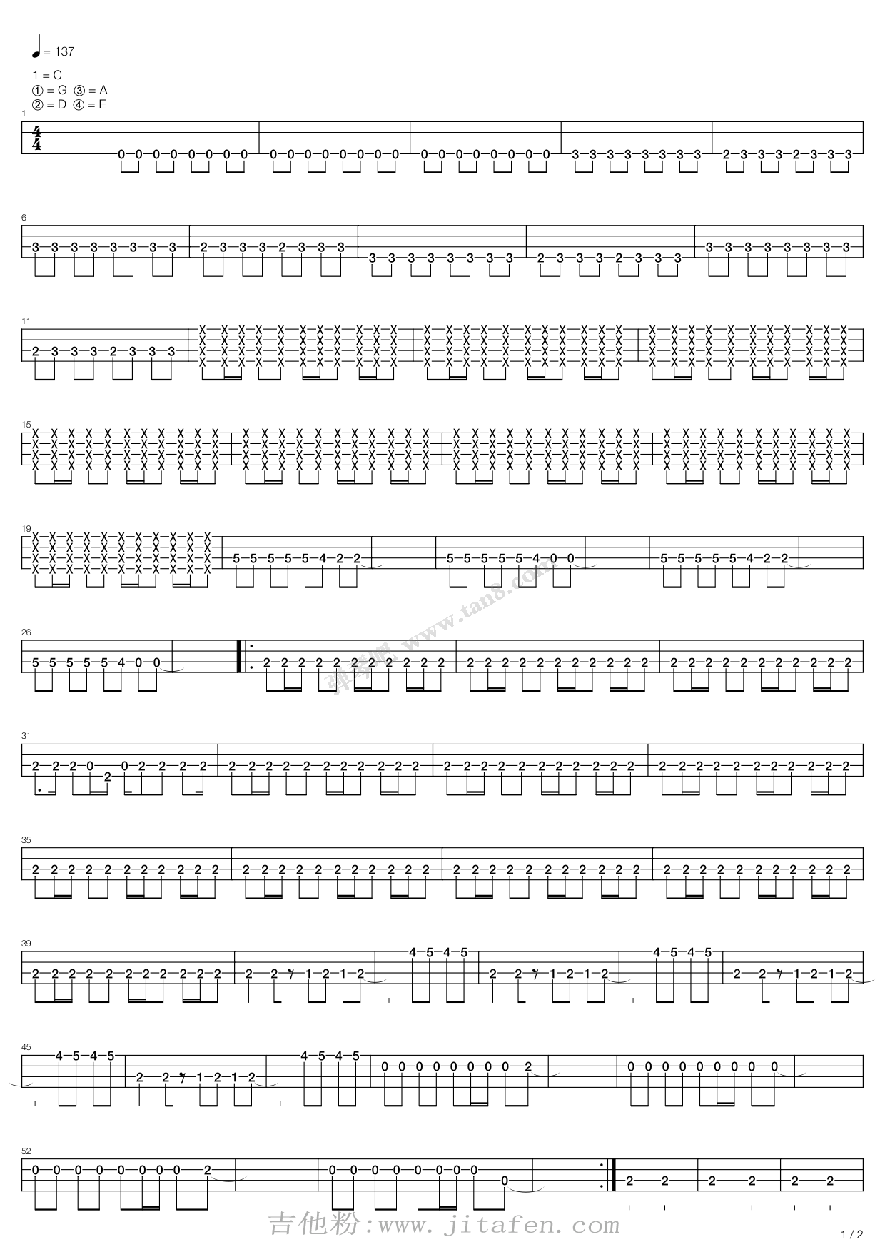 选择(带Bass版) 吉他谱