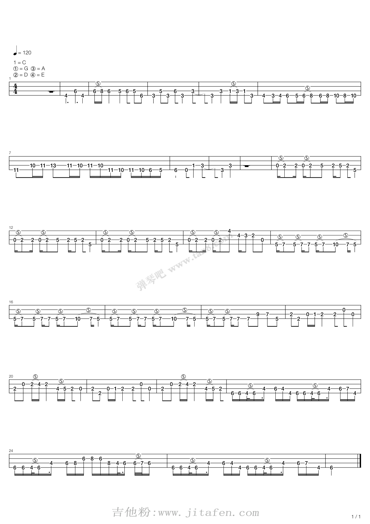 Gazette Bass Solo 吉他谱 Gazette Bass Solo 吉他谱