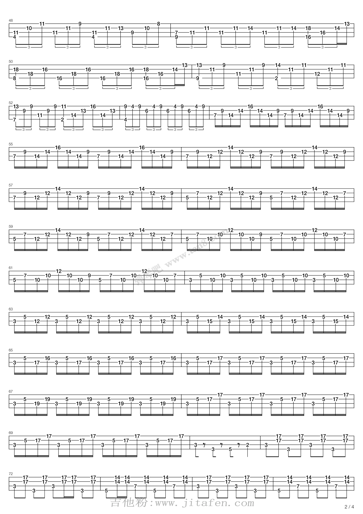 Bass Solo Live In San Fransisco 吉他谱 Bass Solo Live In San Fransisco 吉他谱