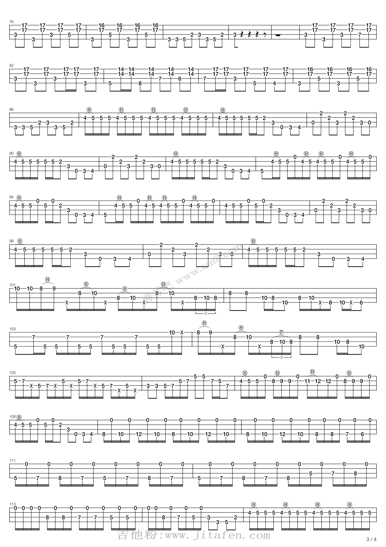 Bass Solo Live In San Fransisco 吉他谱 Bass Solo Live In San Fransisco 吉他谱