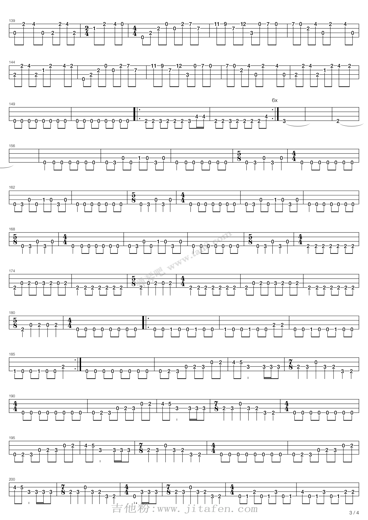 Master Of Puppets (Power Bass Acoustic Solo Cover) 吉他谱