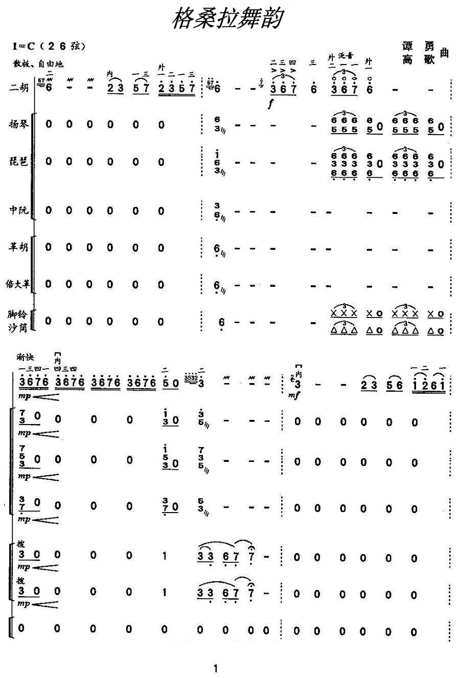 格桑拉舞韵1(总谱)1