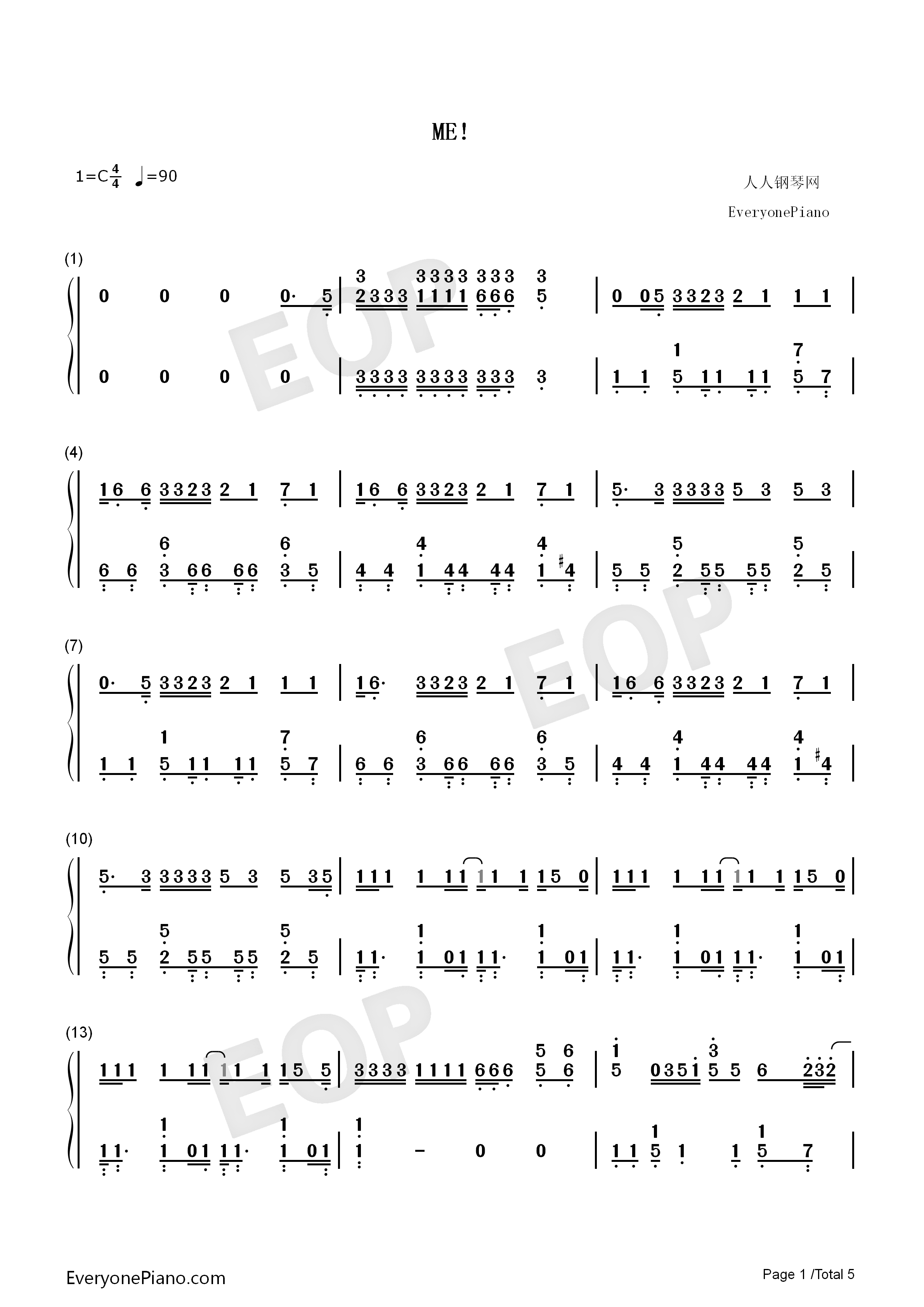 Me钢琴简谱_Taylor_Swift_Brendon_Urie演唱