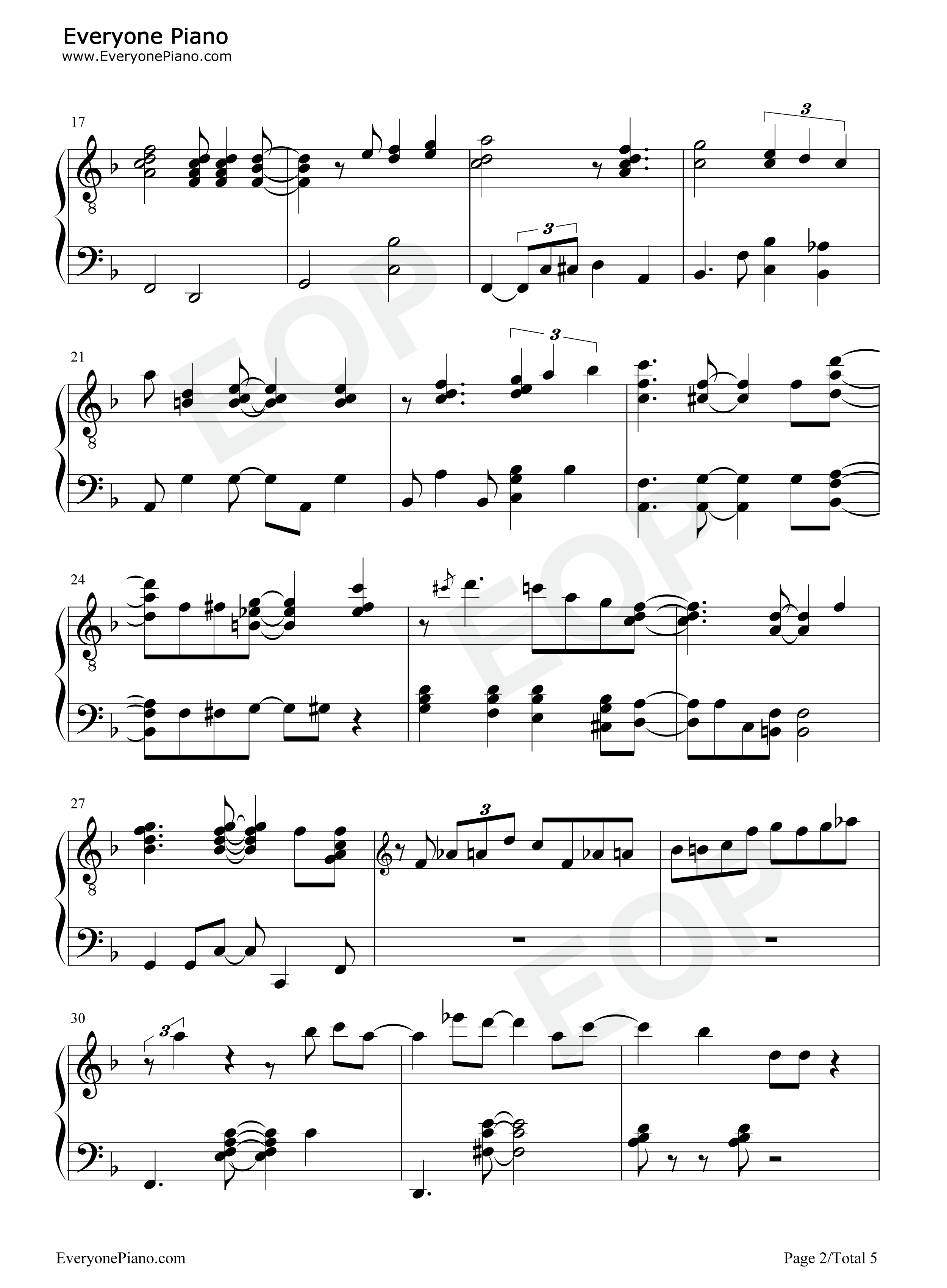 Beyond_The_Sea钢琴谱_Robbie_Williams