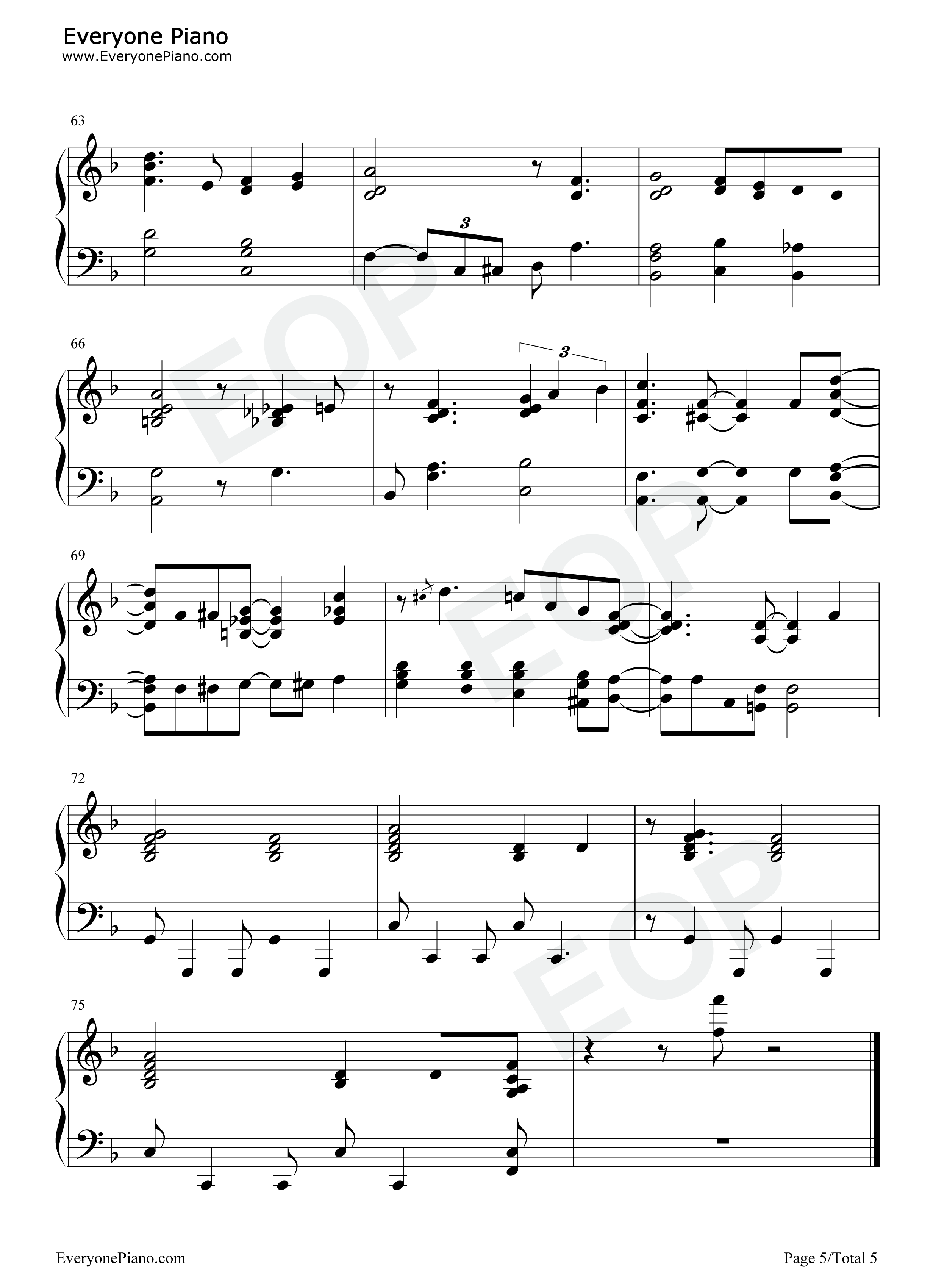 Beyond_The_Sea钢琴谱_Robbie_Williams