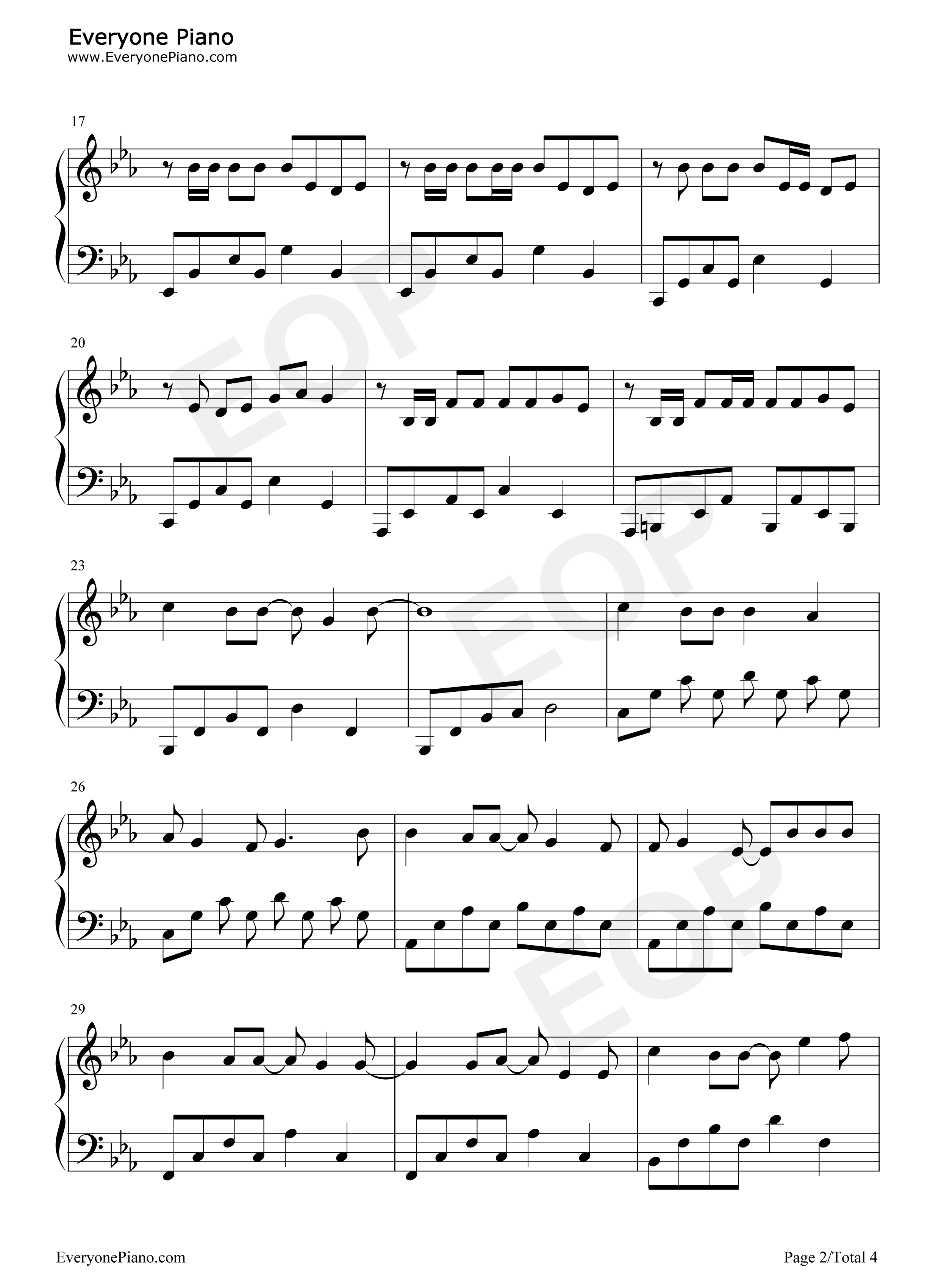 晚风告白钢琴谱_星野