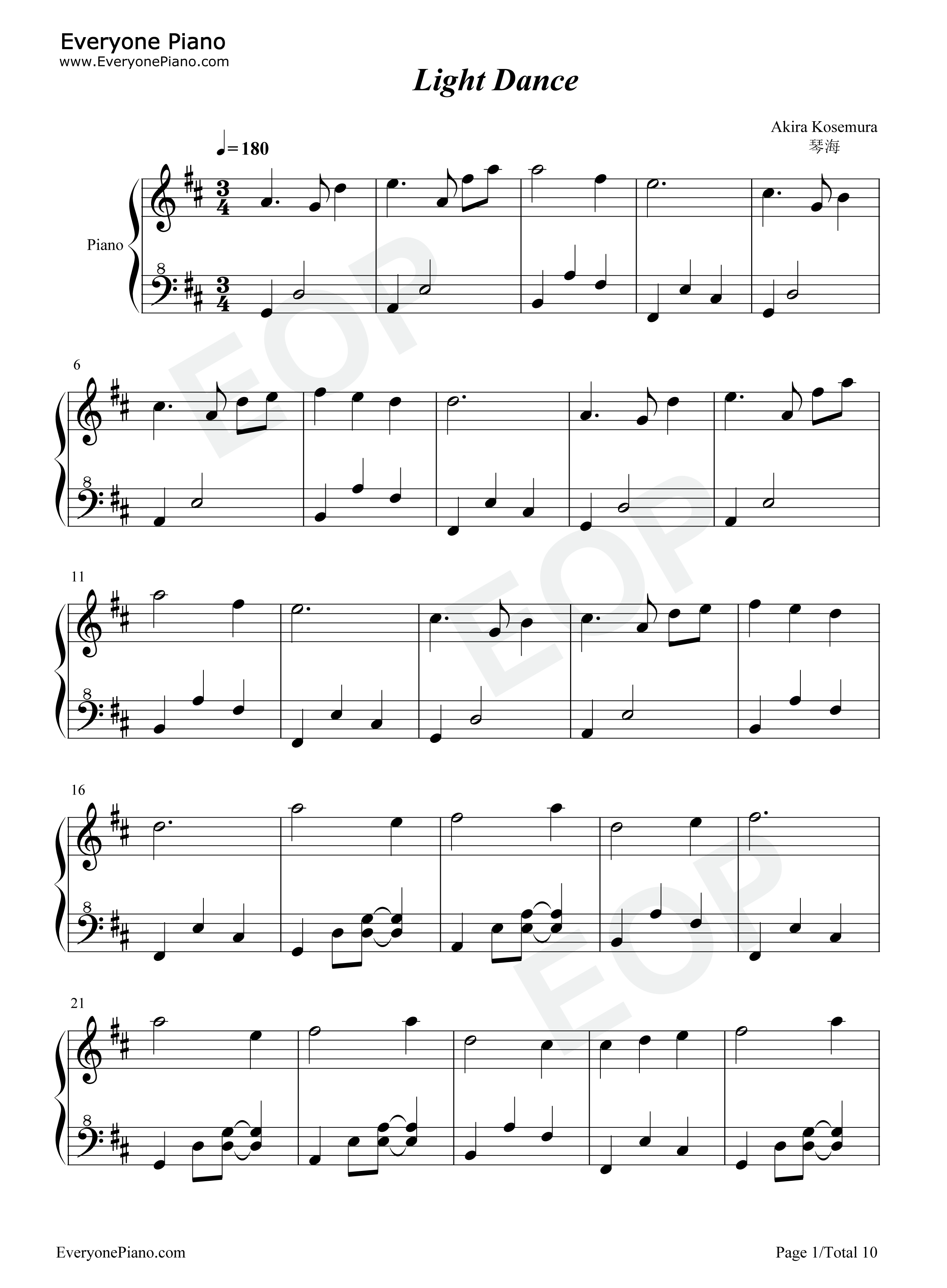 Light_Dance钢琴谱_小濑村晶