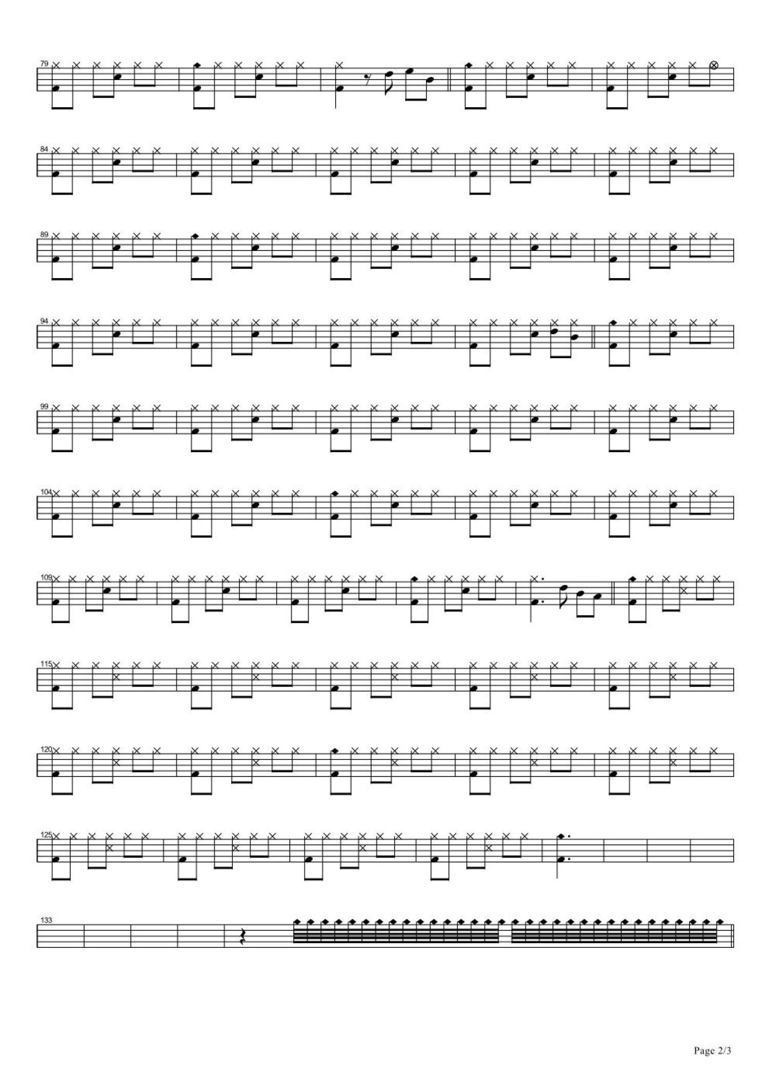 当你老了架子鼓谱2