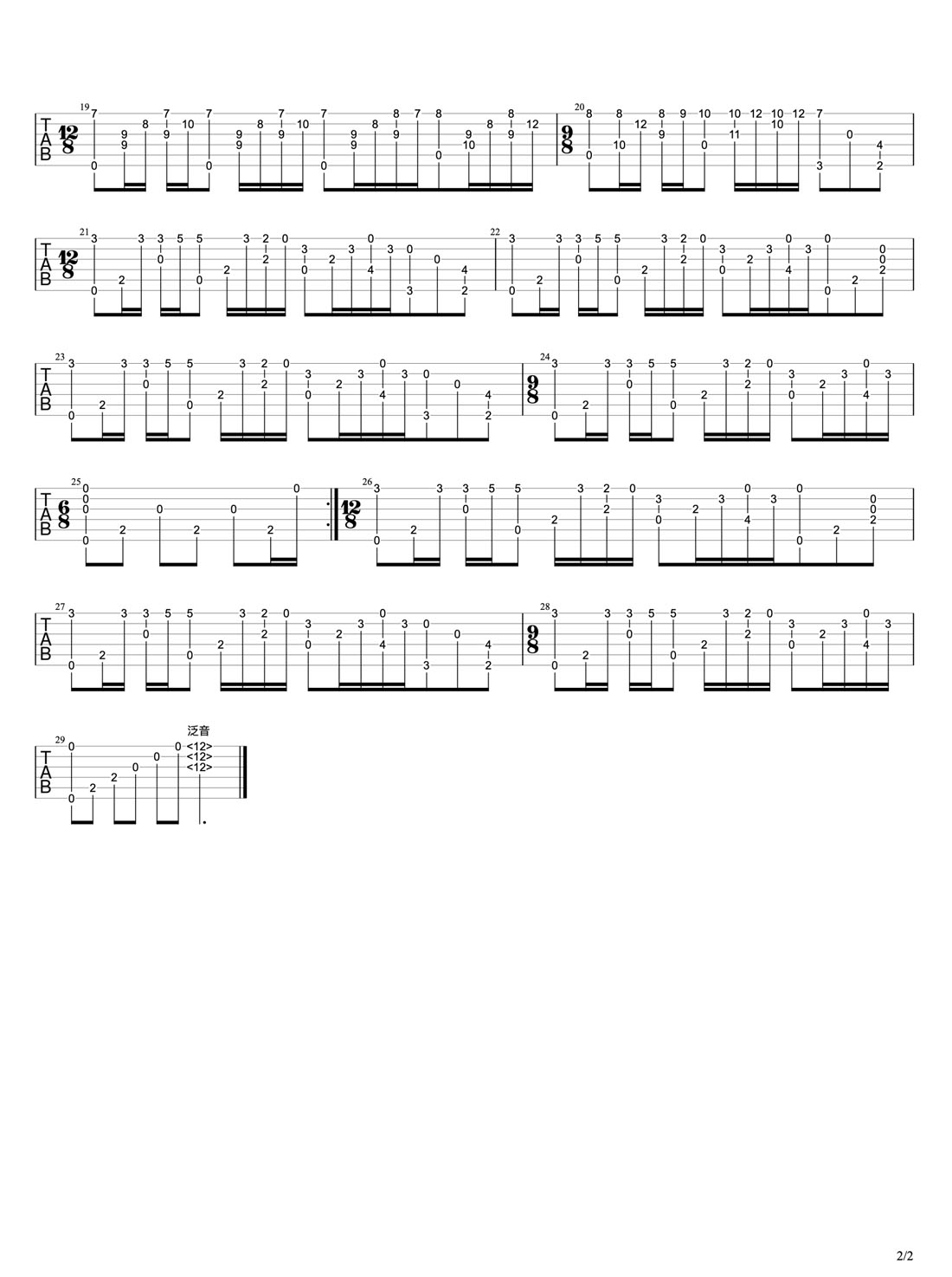 梦中的婚礼吉他谱_理查德·克莱德曼_C调指弹/独奏谱_高清重制版_图谱2