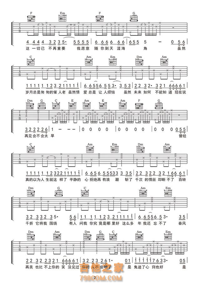 李宗盛最经典10首歌吉他谱,年少不懂李宗盛,听懂已是曲终人!