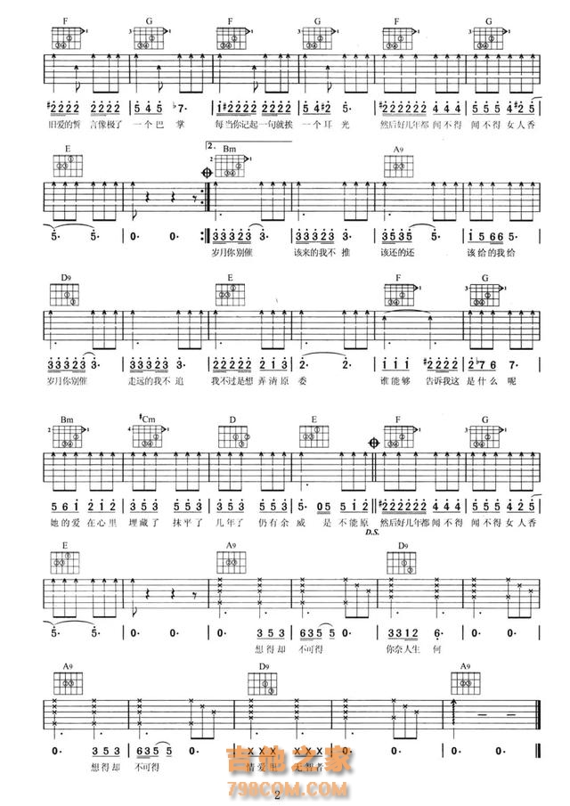 李宗盛最经典10首歌吉他谱,年少不懂李宗盛,听懂已是曲终人!