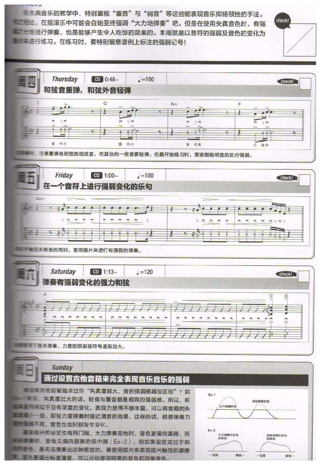 电吉他365日练习《控制好音乐的动态》第13周
