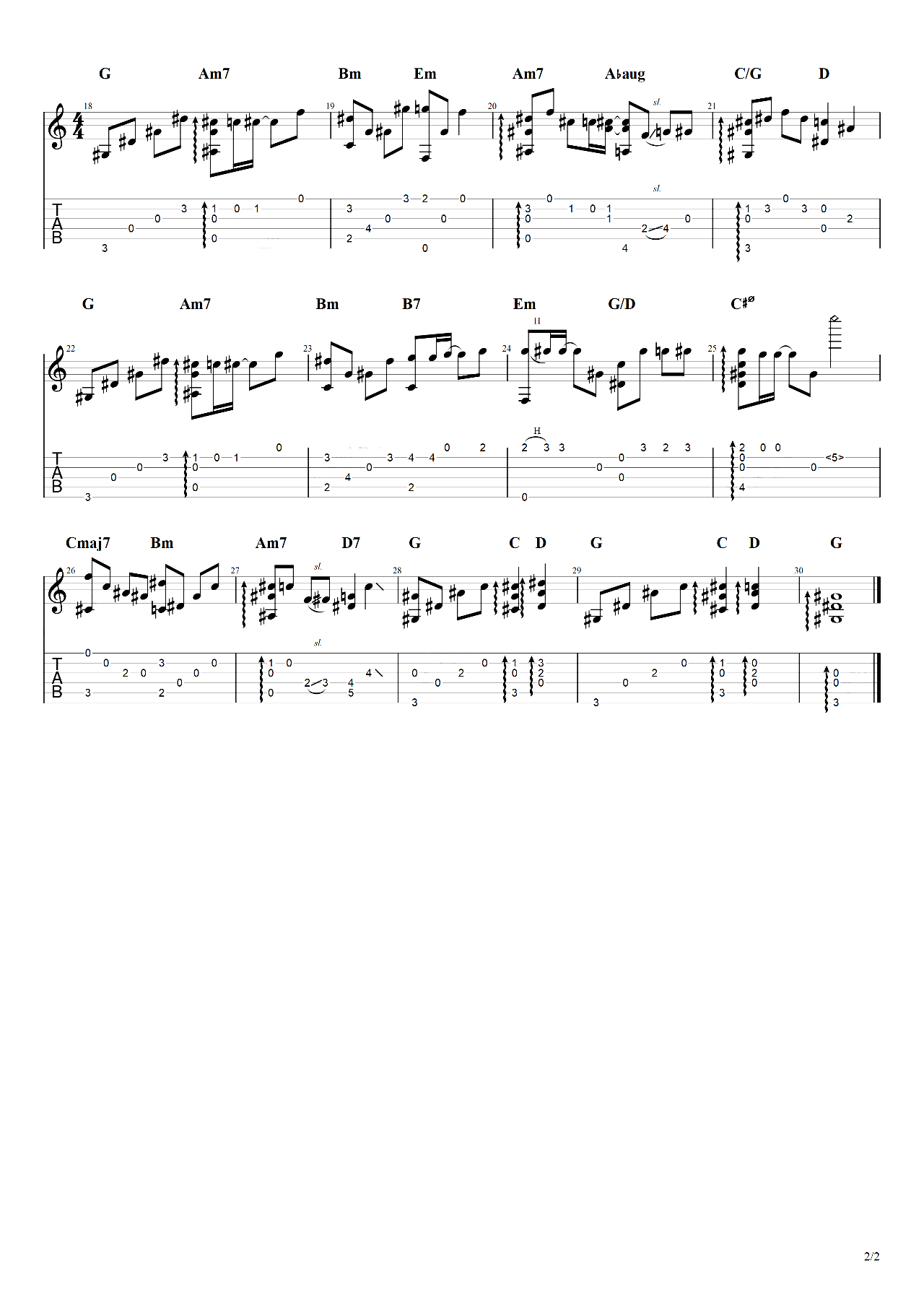 I-Believe指弹吉他谱2-张信哲