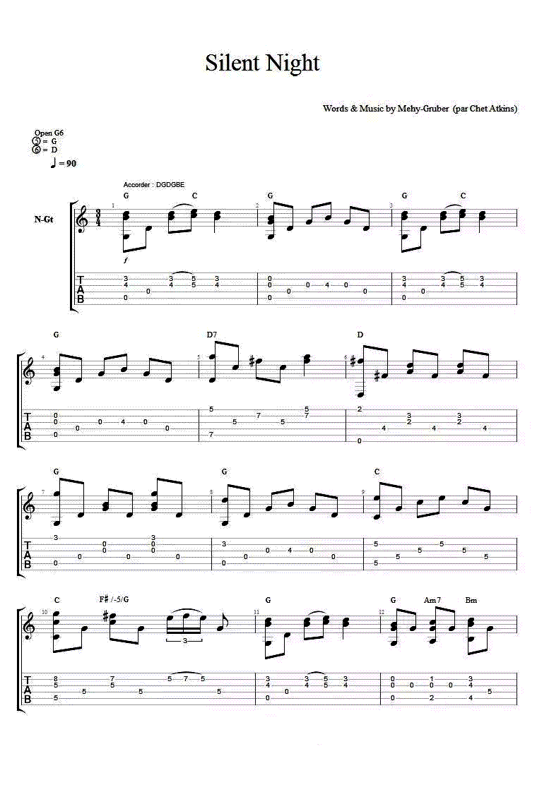 Silent-Night指弹吉他谱1