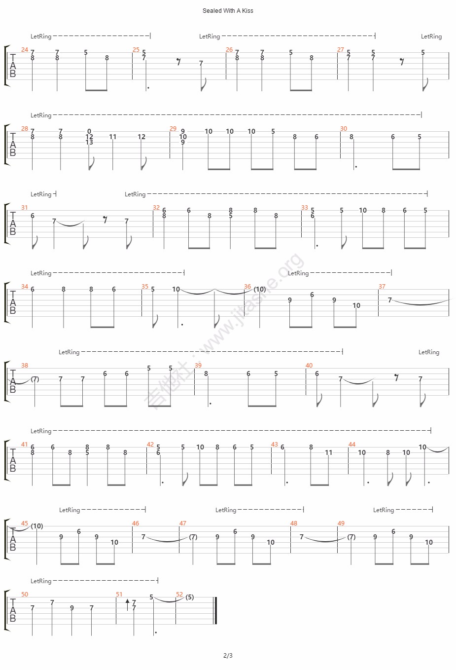 Sealed-With-A-kiss指弹吉他谱2