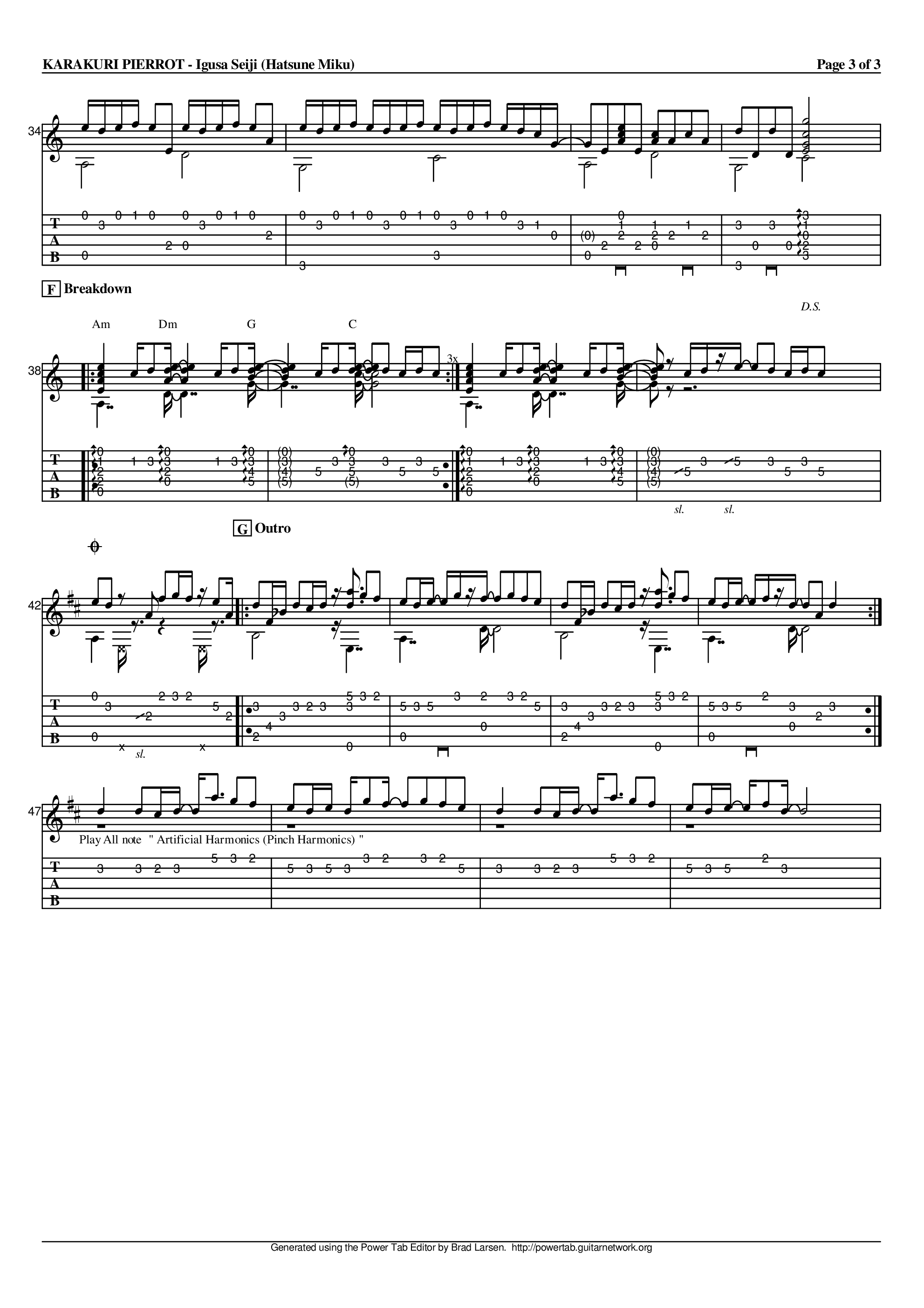 活动小丑指弹吉他谱3-井草圣二