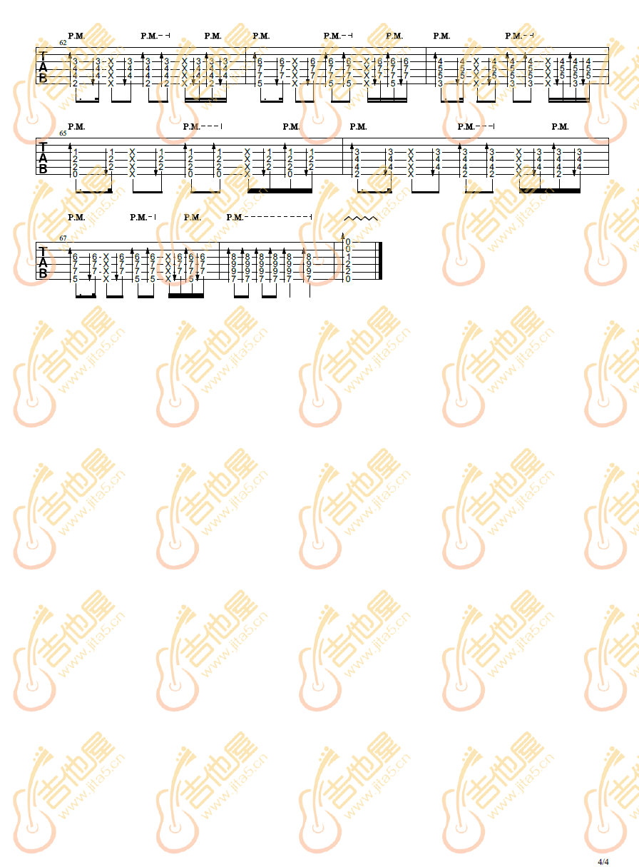 晨曦指弹吉他谱预览图