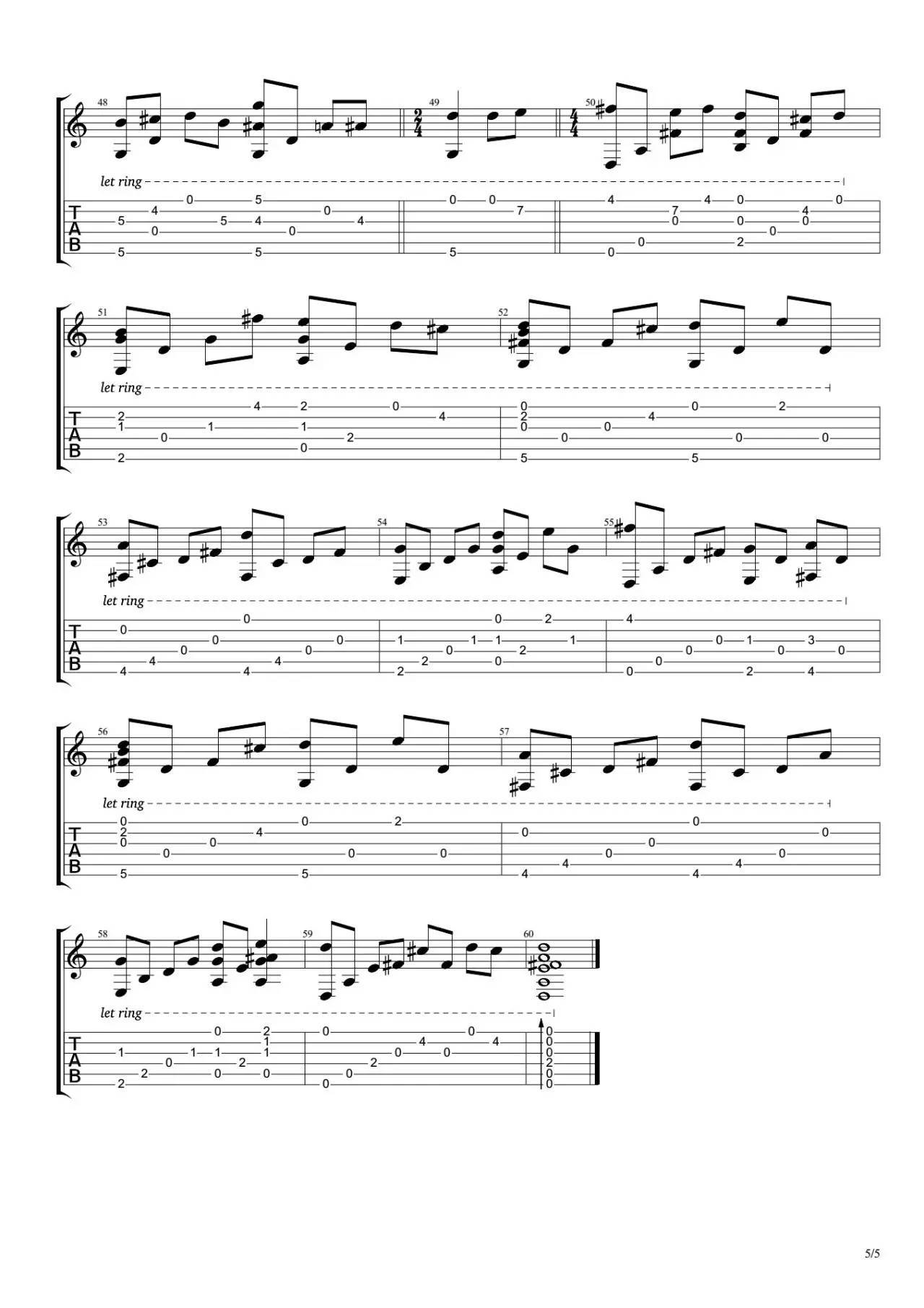 少年的梦指弹吉他谱预览图