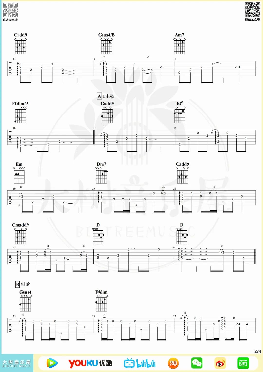 刻在我心底的名字指弹吉他谱预览图