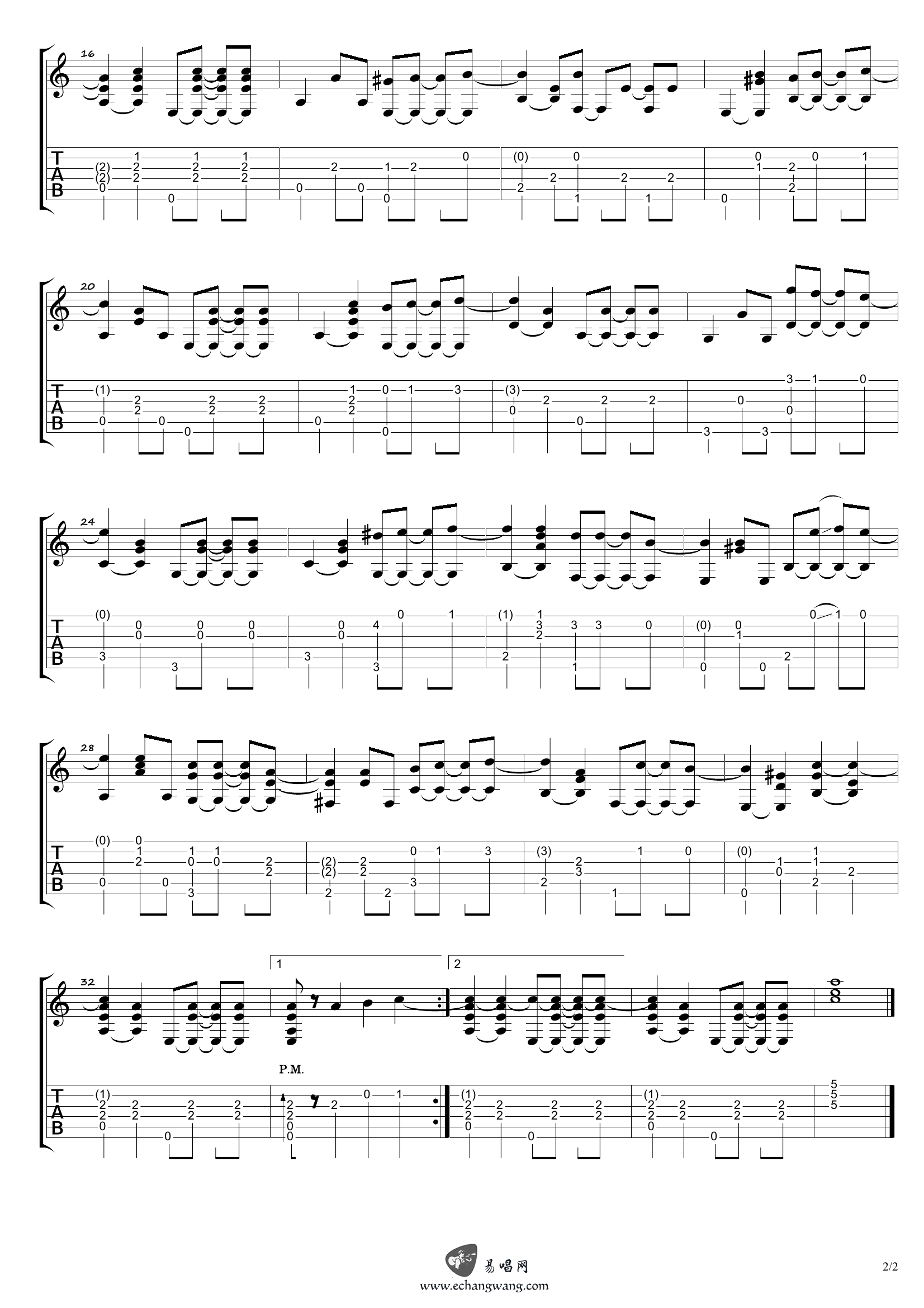 Autumn-Leaves指弹吉他谱预览图