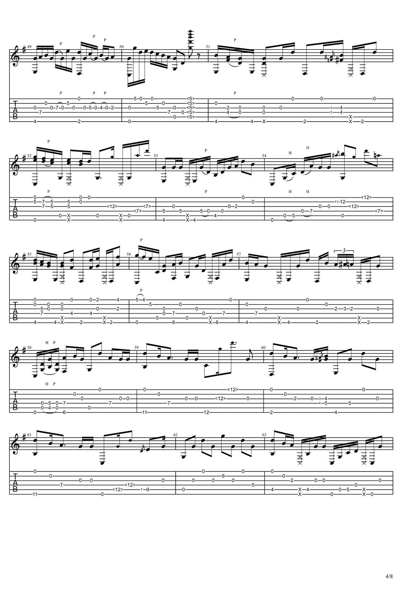 没什么大不了指弹吉他谱预览图