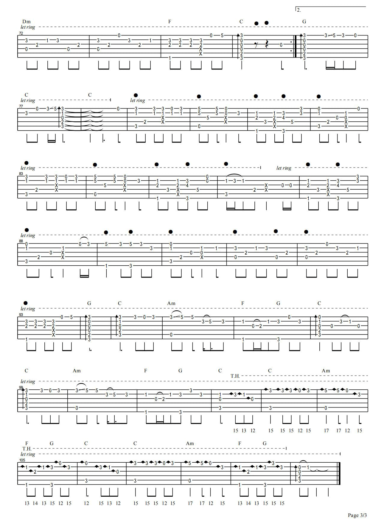 成都指弹吉他谱预览图