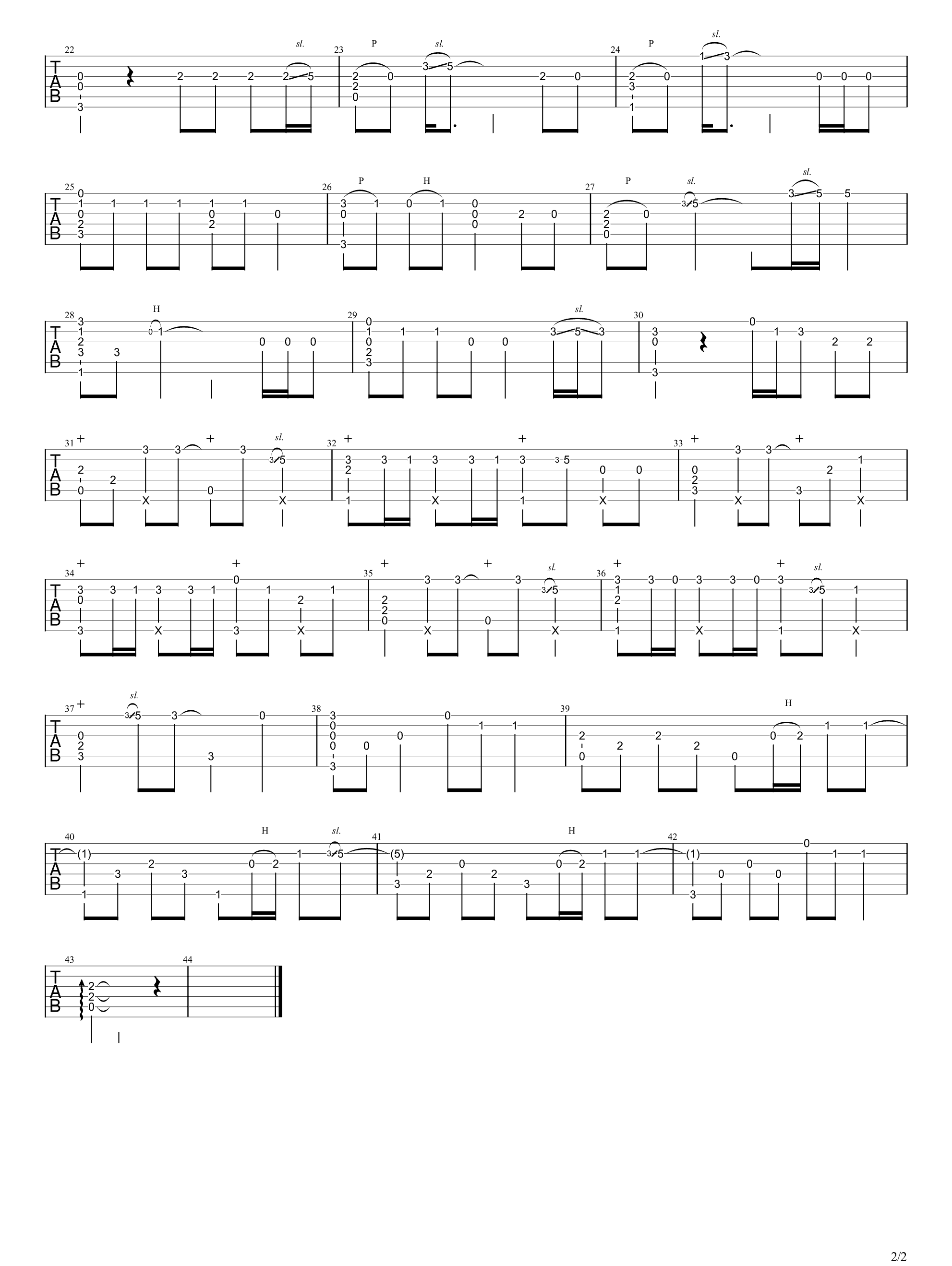 芒种指弹吉他谱预览图