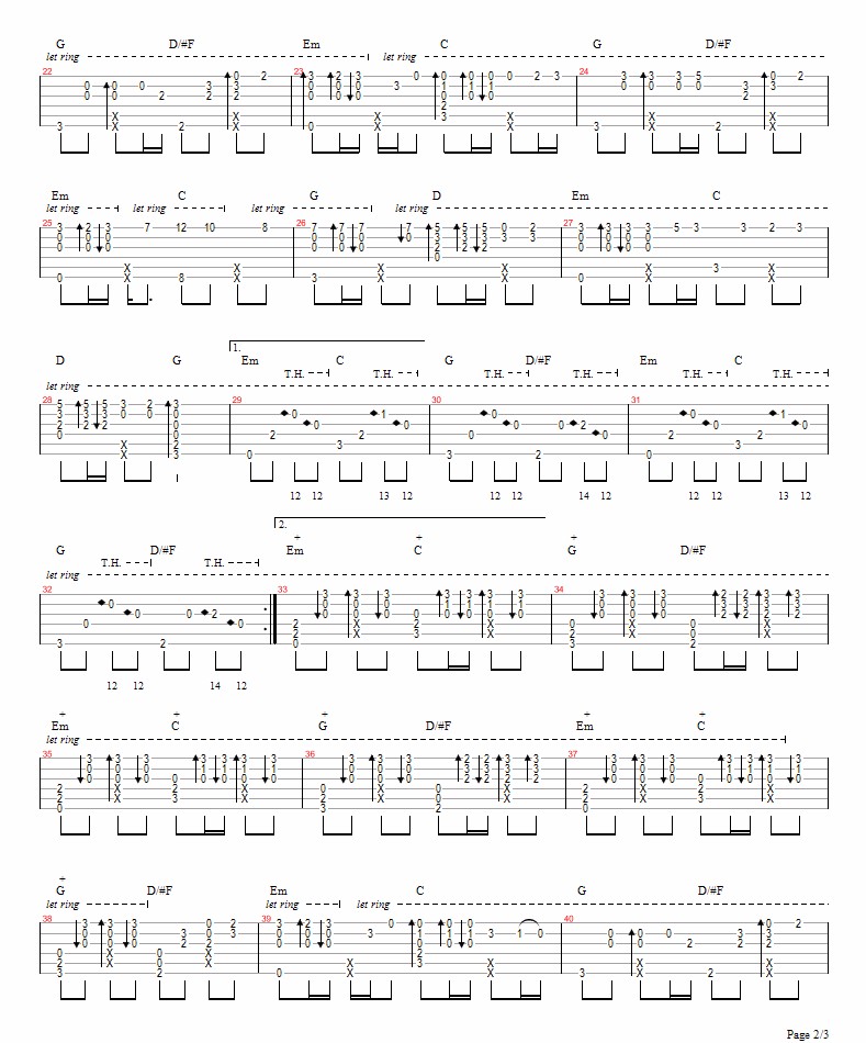 平凡之路指弹吉他谱预览图
