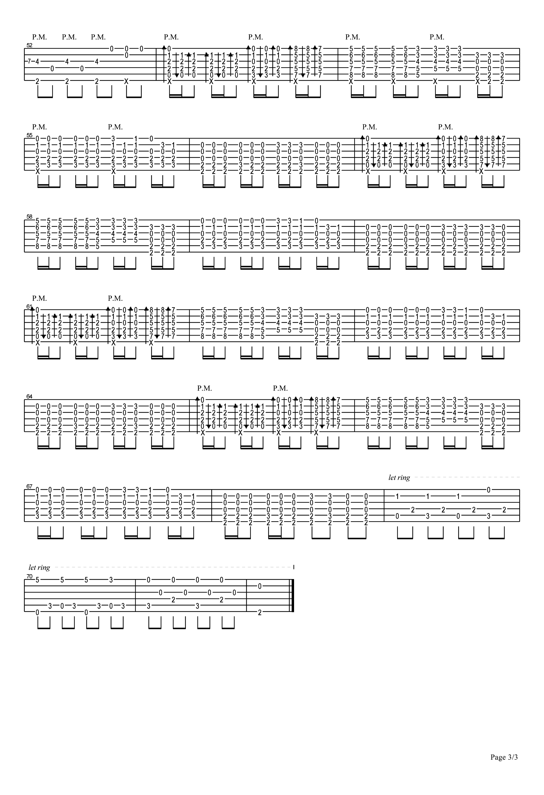 Faded指弹吉他谱预览图