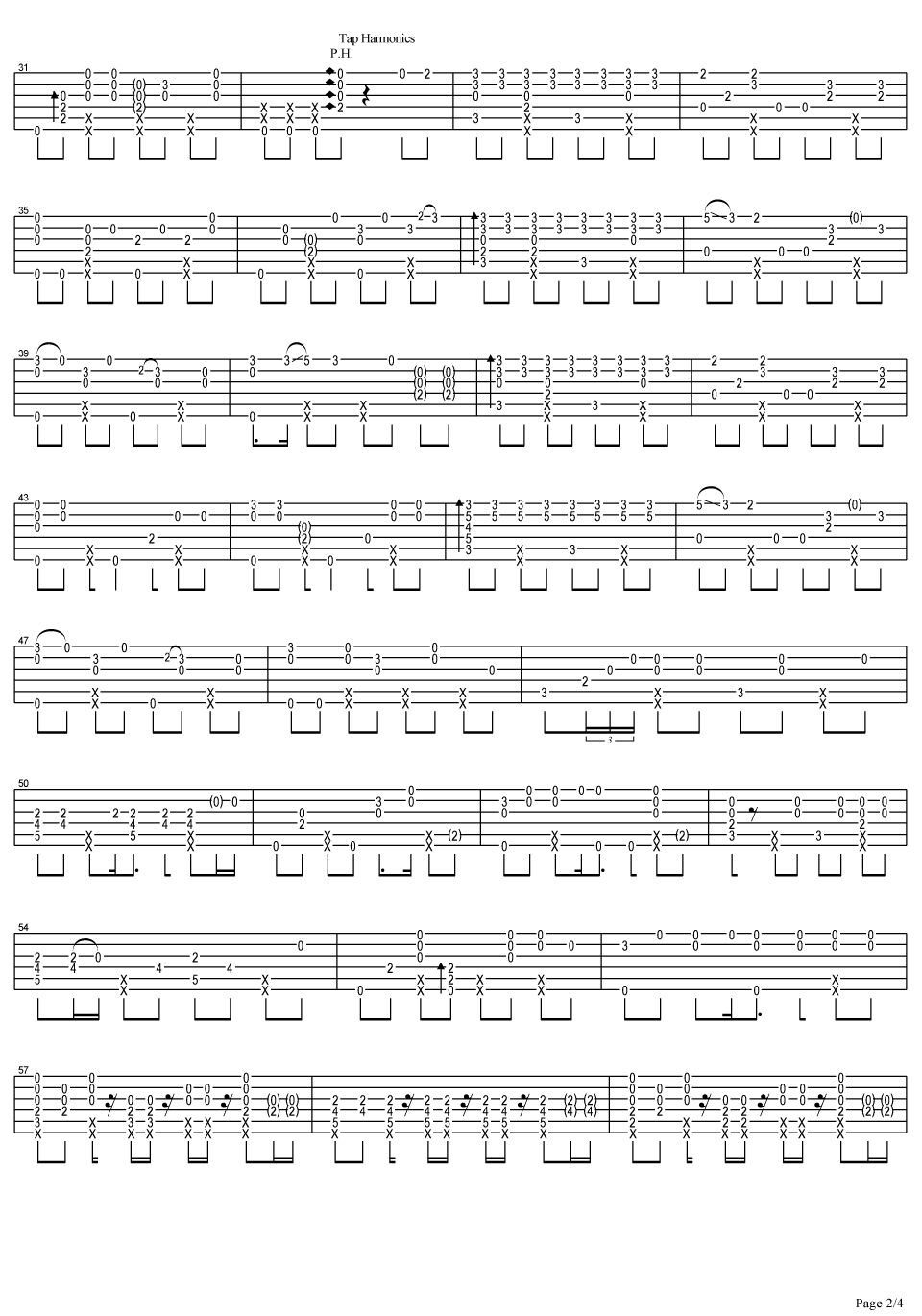 Lies指弹吉他谱_郑成河_吉他指弹谱_高清独奏六线谱2