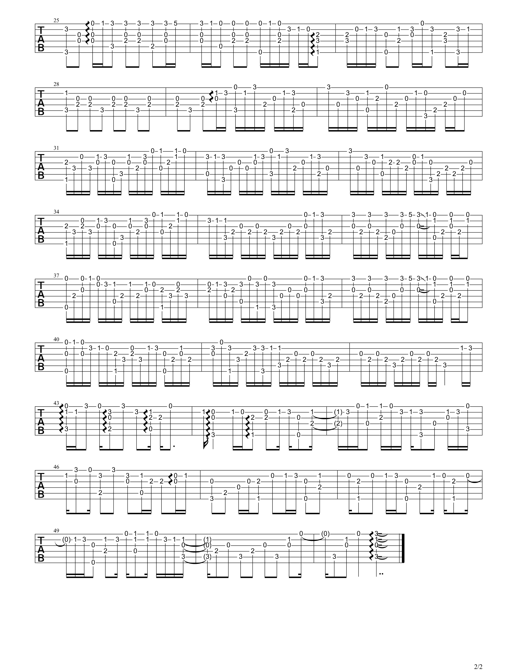 Always-With-Me指弹吉他谱2-武士桑