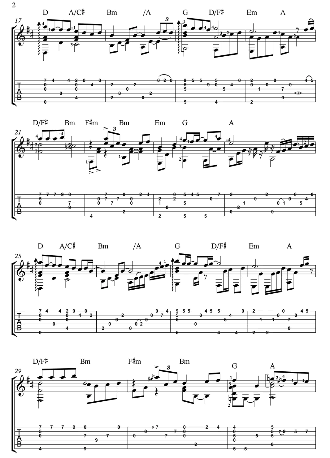 约定指弹吉他谱2-陈奕迅