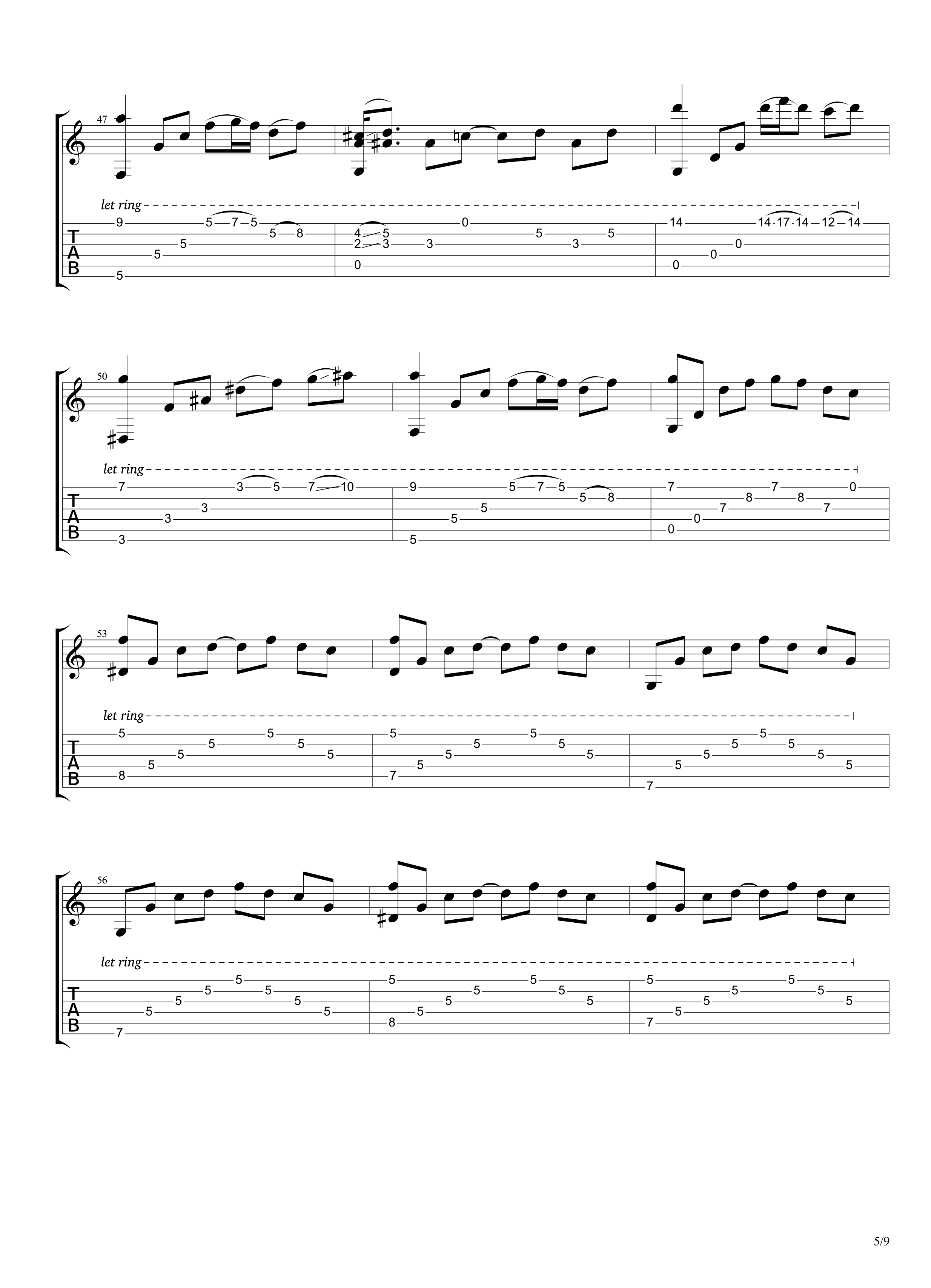 田子坊指弹吉他谱5-陈亮