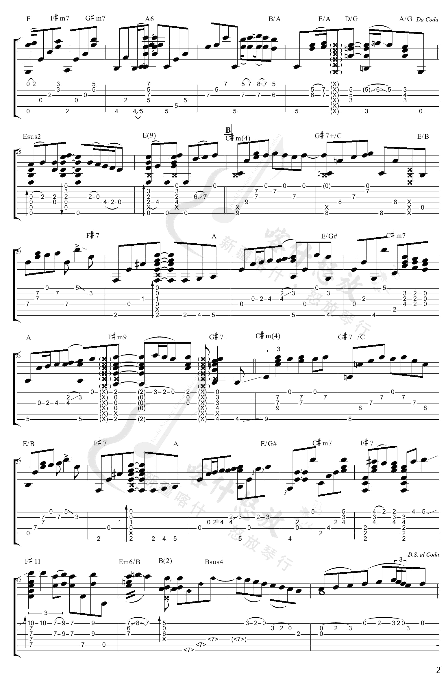 Angelina指弹吉他谱2-Tommy