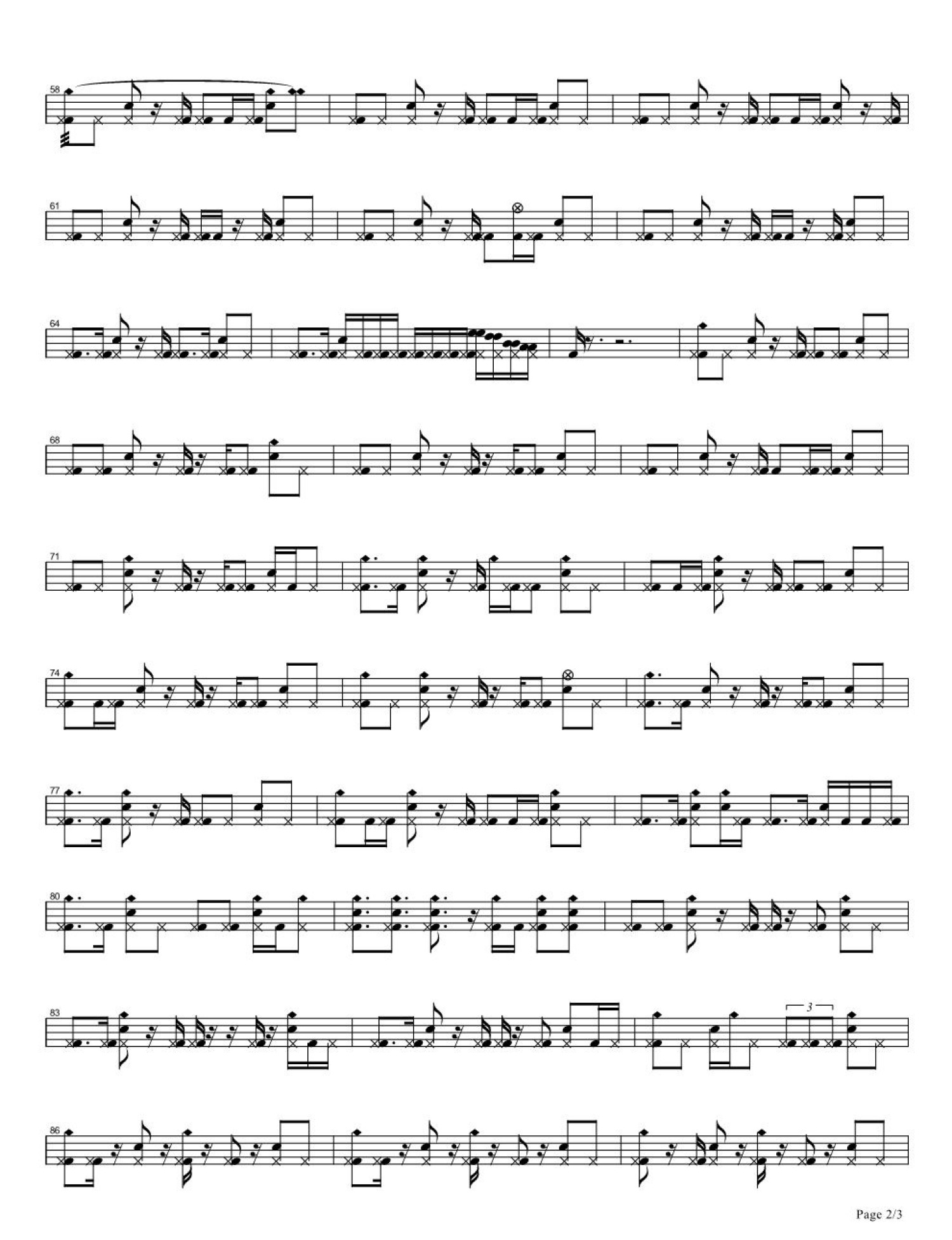 空谷幽兰架子鼓谱2-许巍