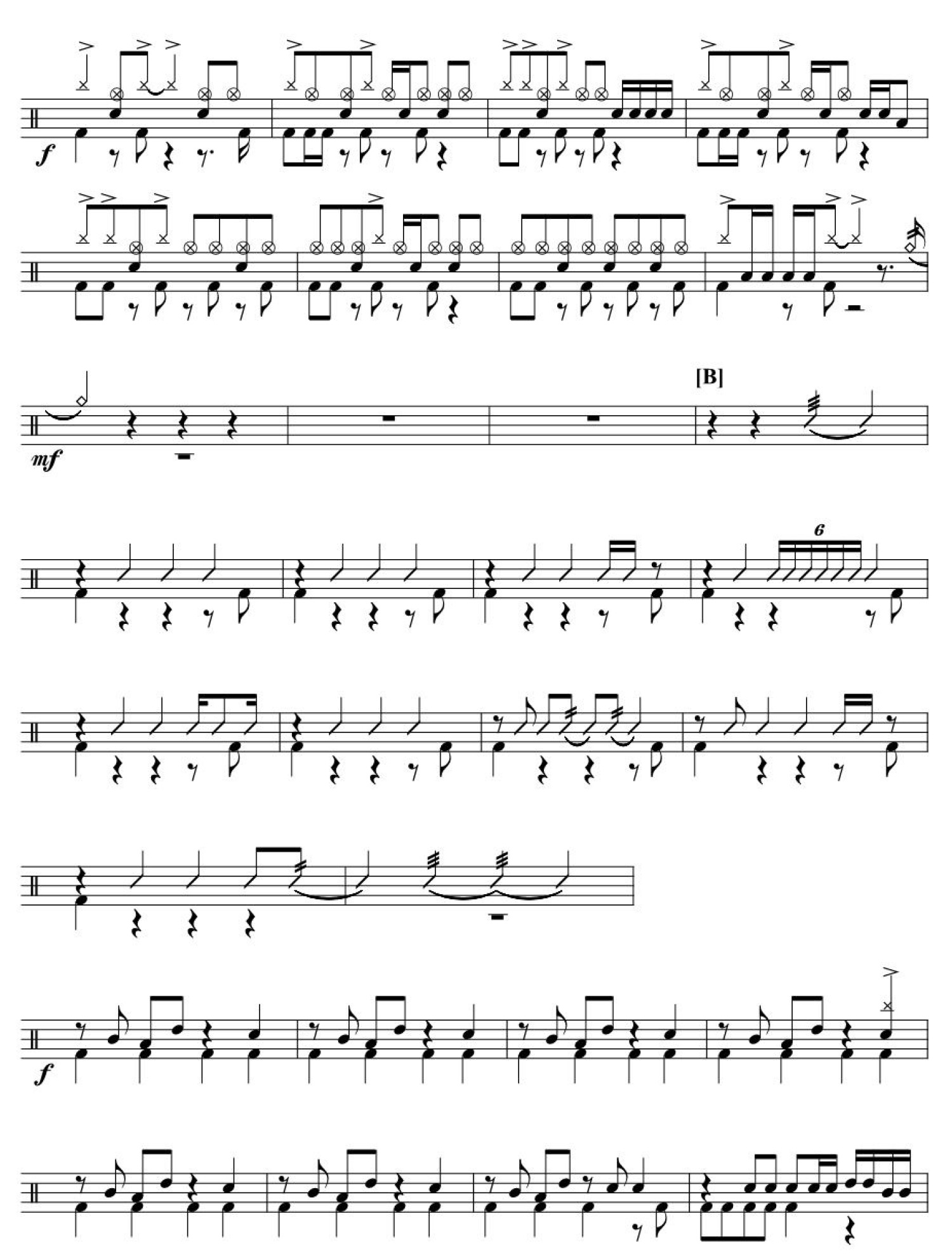 在你和天空之间架子鼓谱2-赵之壁