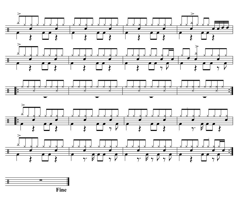 辛德瑞拉架子鼓谱3-戴佩妮