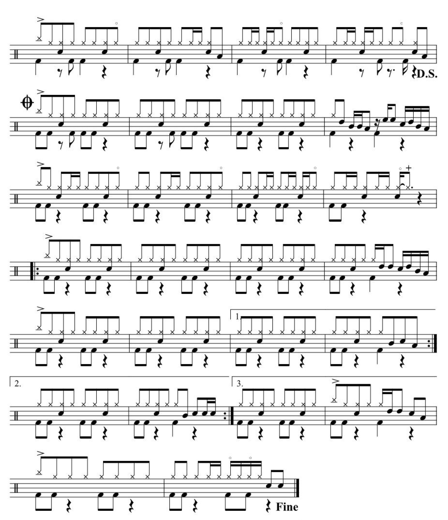 靠近架子鼓谱2-罗震环