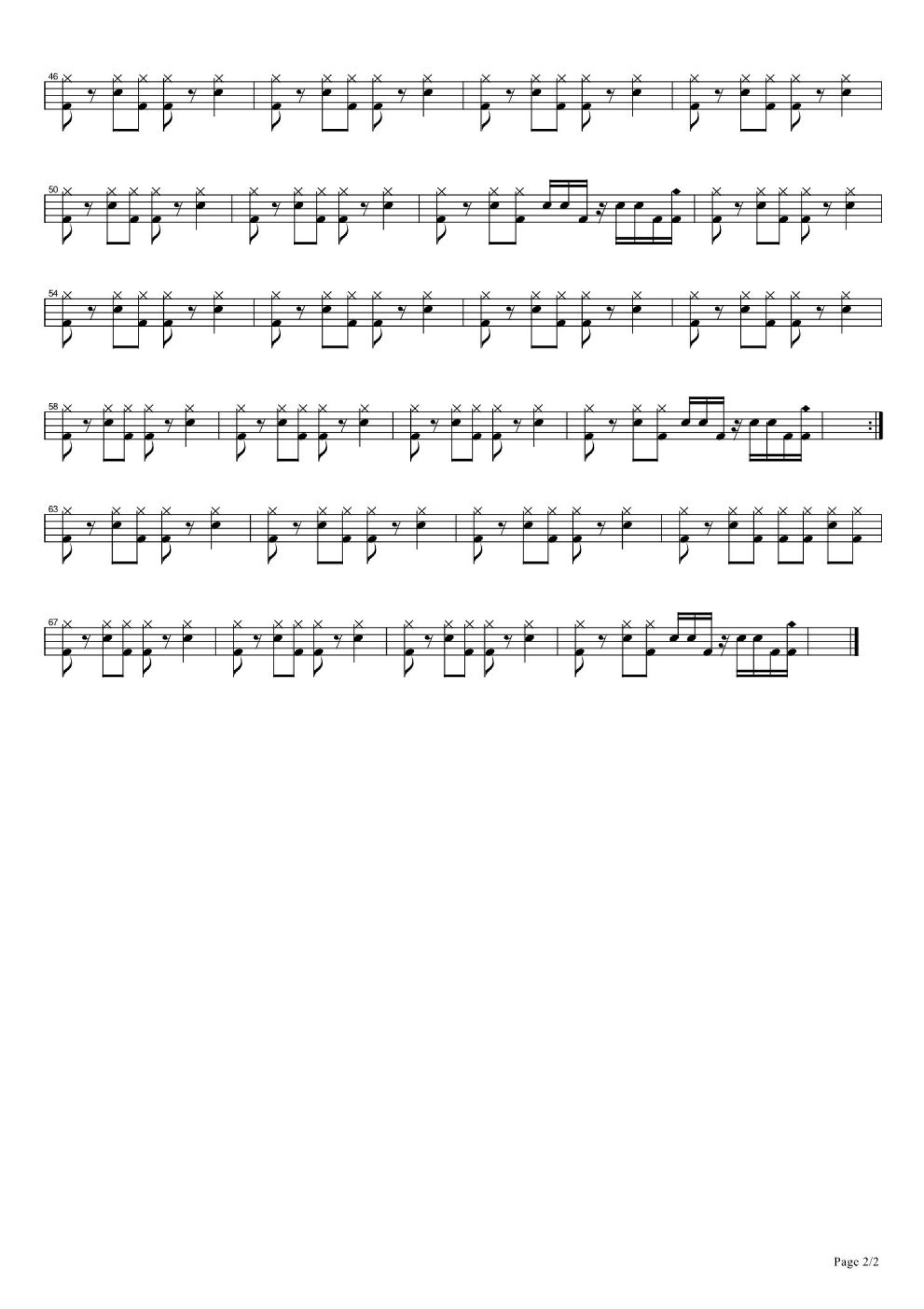 爱上你我很快乐架子鼓谱2-水木年华