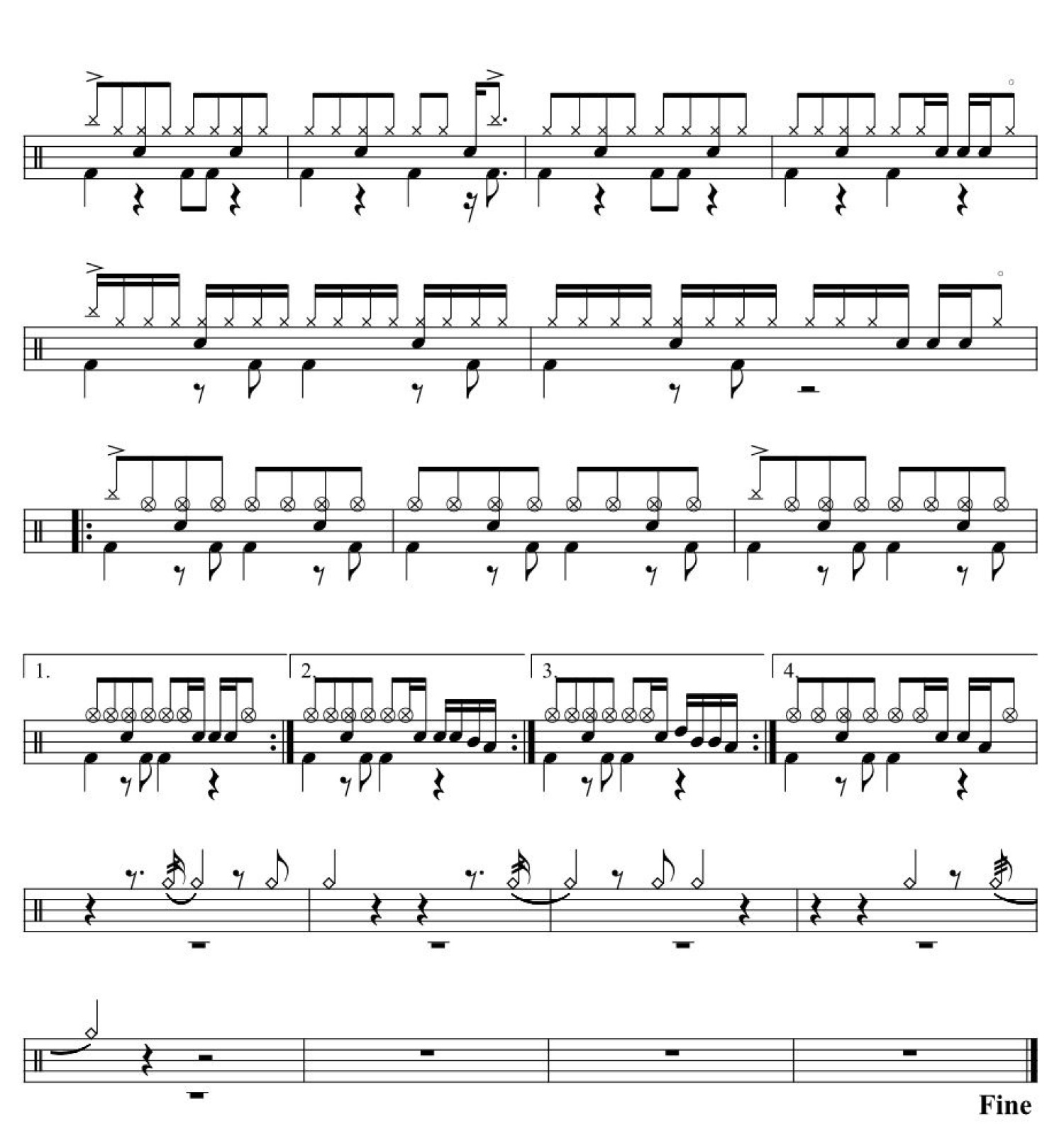 拥抱架子鼓谱2-五月天