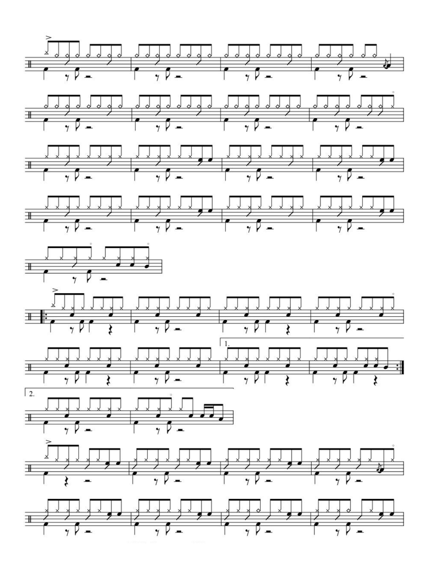 那就这样吧架子鼓谱2-动力火车