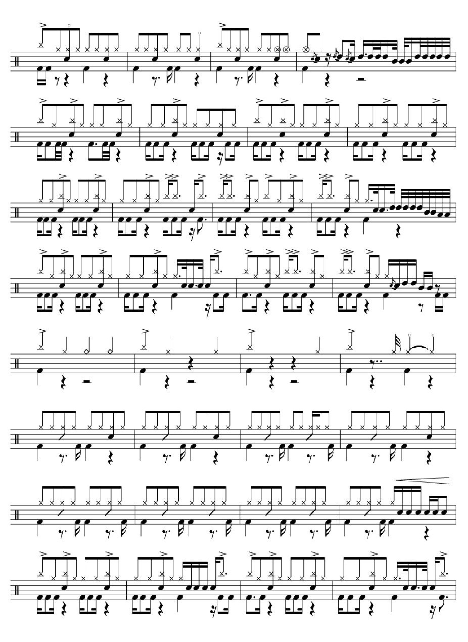 爱你一万年架子鼓谱2-刘德华