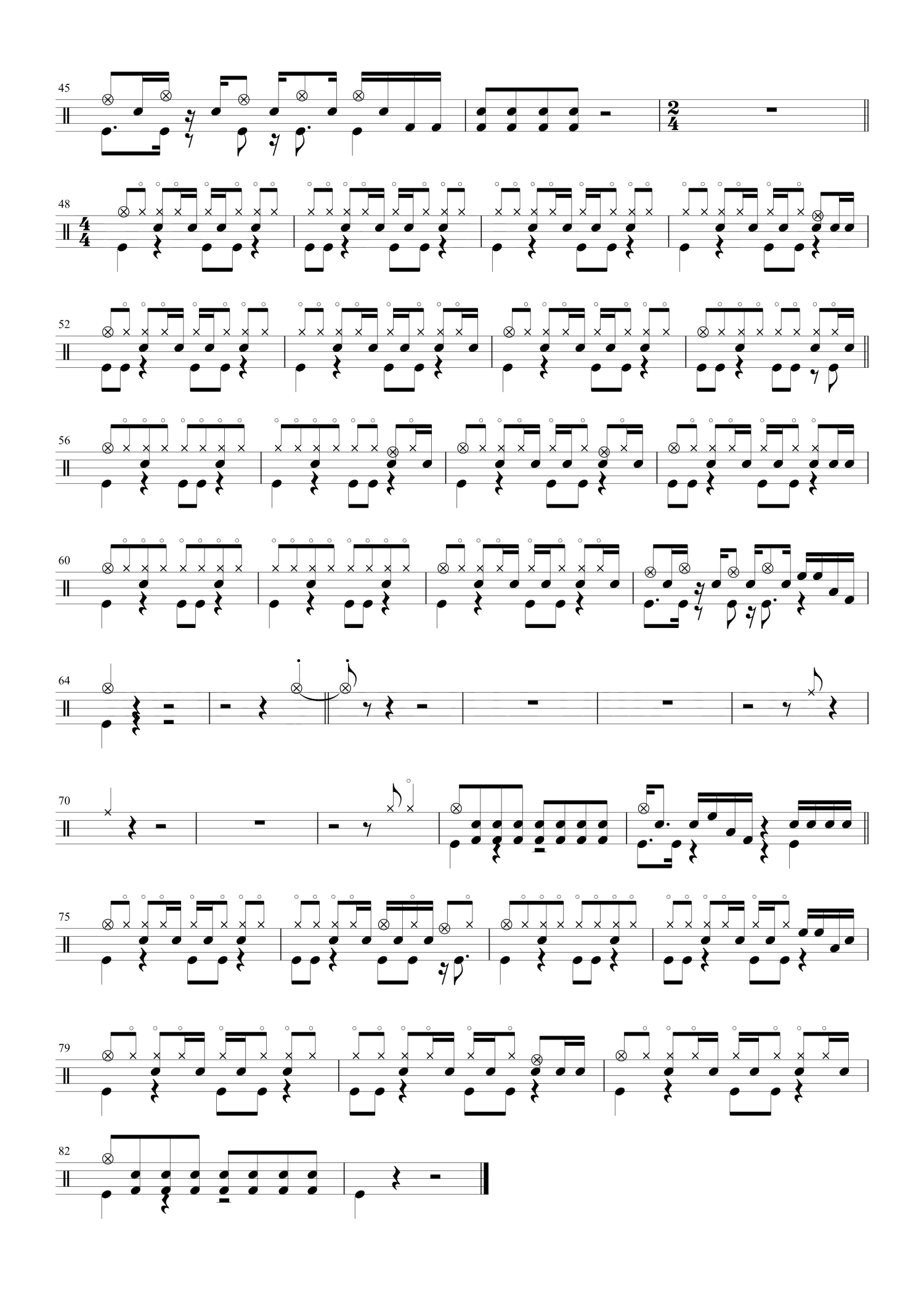 无名之辈架子鼓谱2-陈雪燃