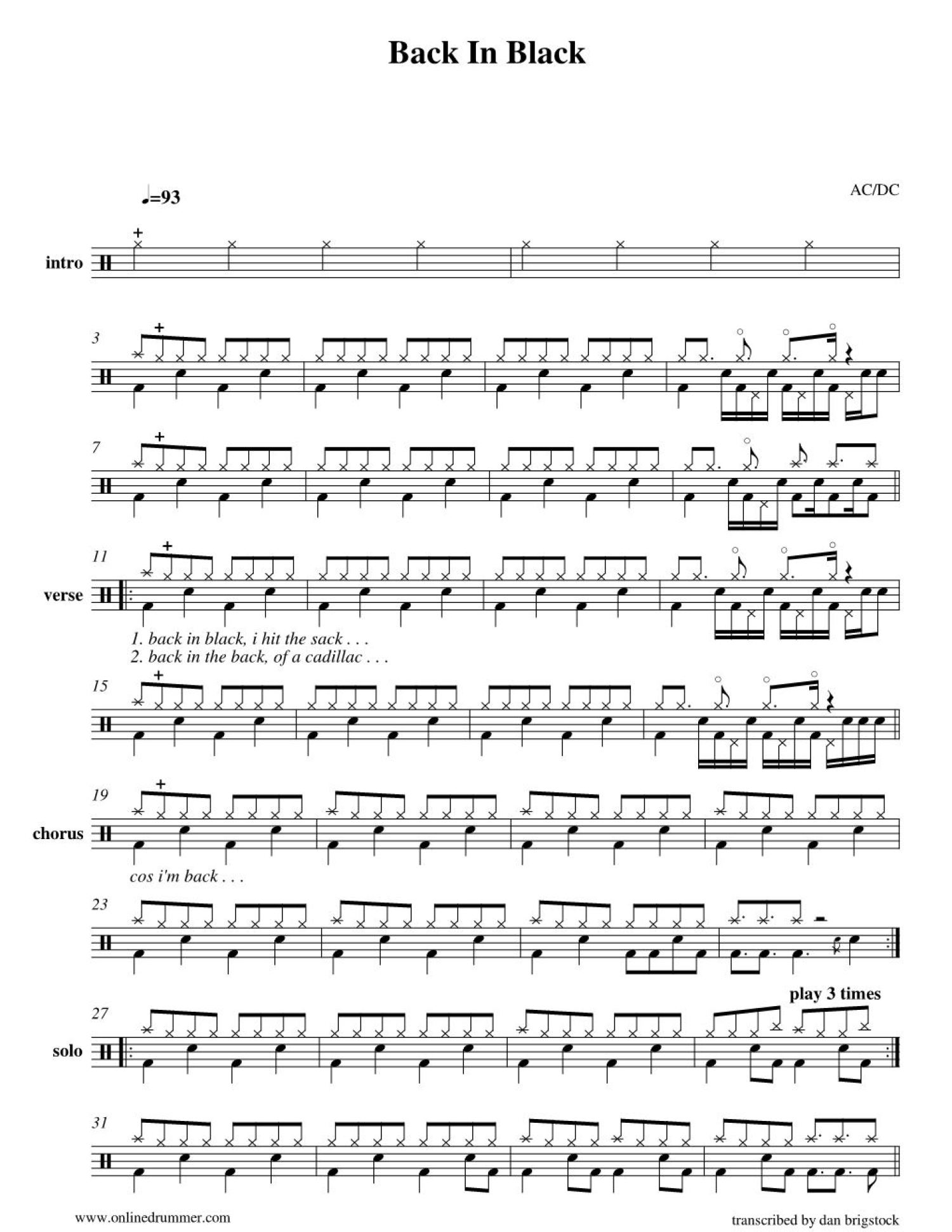 Back-In-Black架子鼓谱1-Ac/Dc