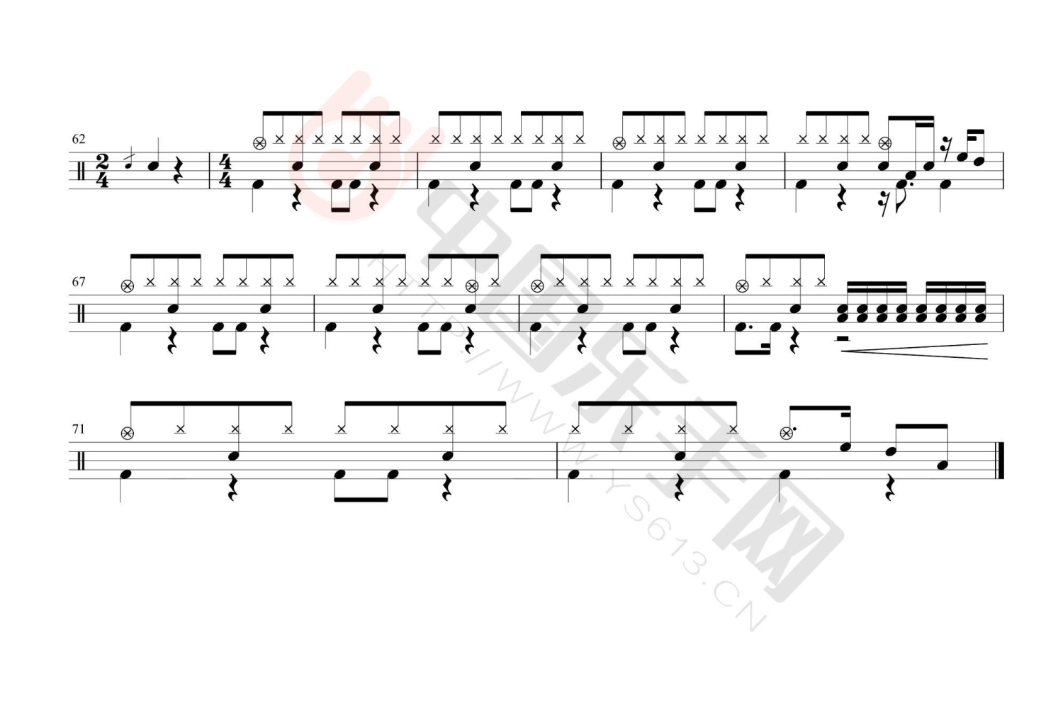 修炼爱情架子鼓谱2-林俊杰