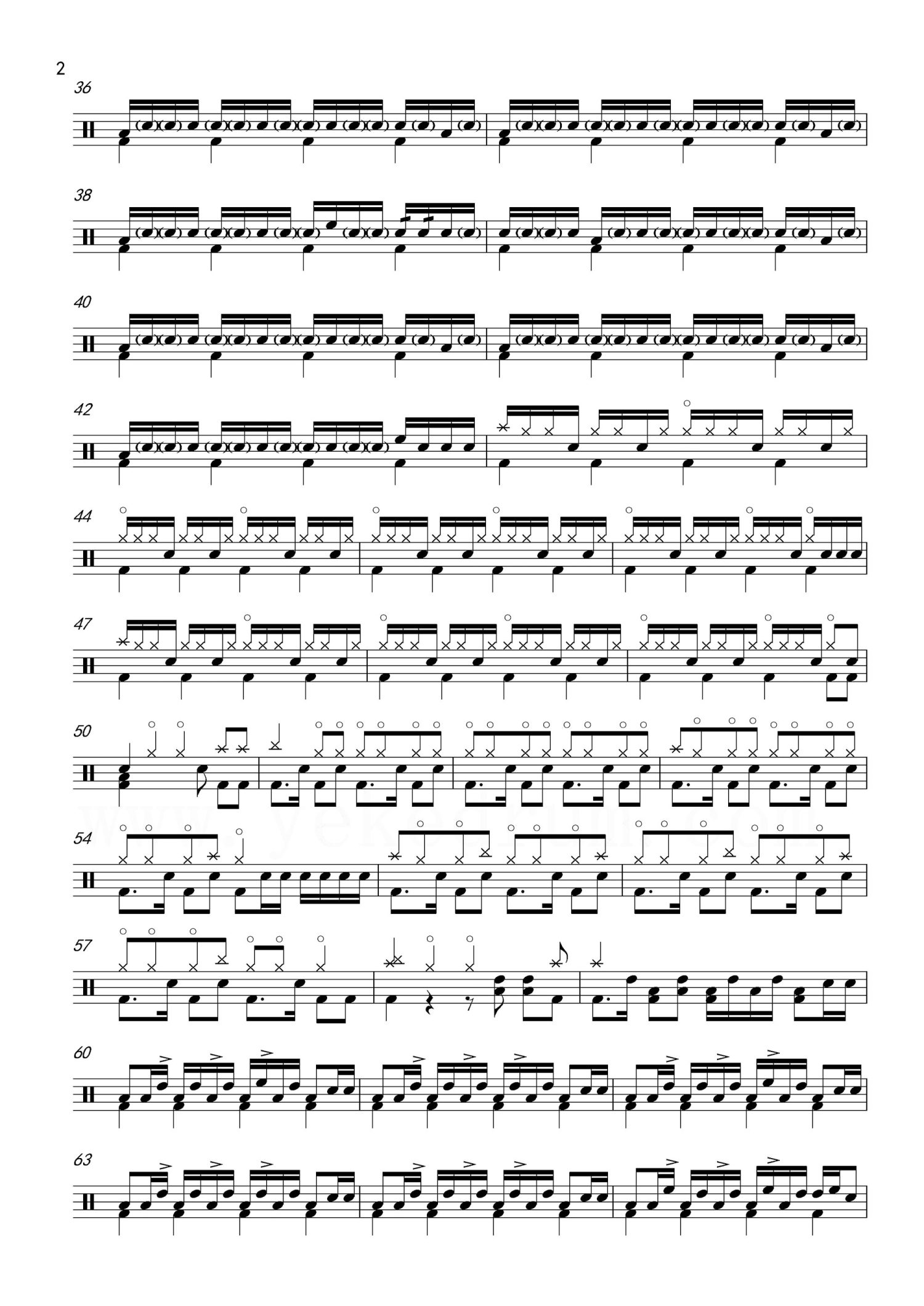 Waka-Waka架子鼓谱2-陈曼青