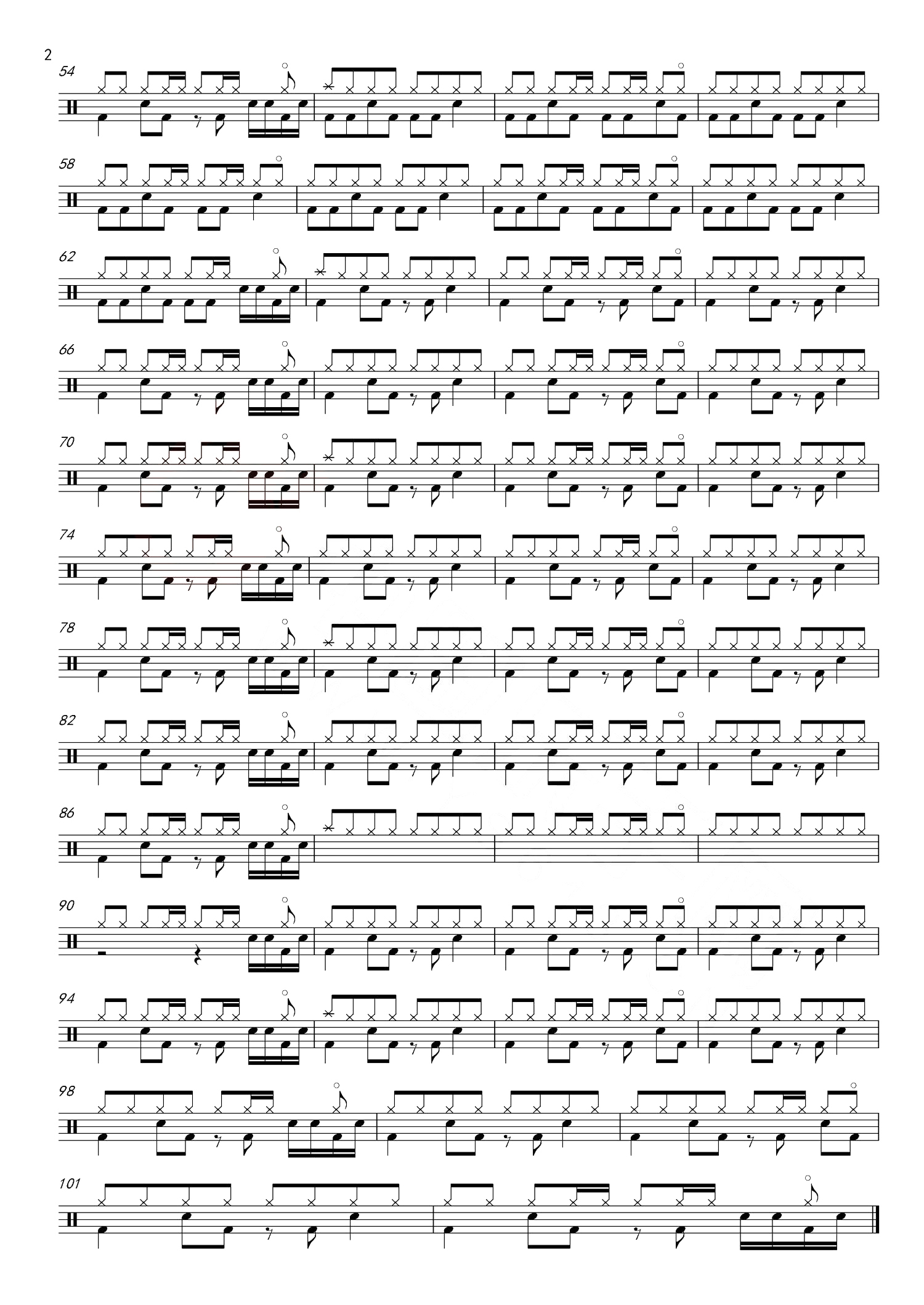 简单爱架子鼓谱2-周杰伦