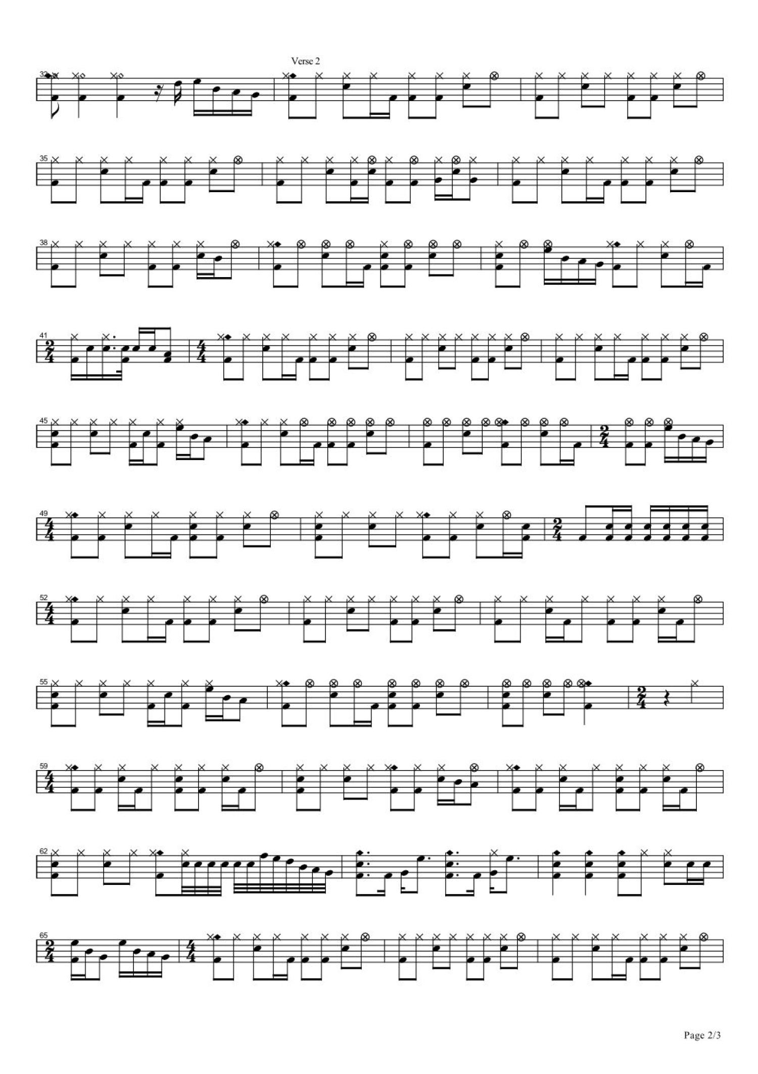 与你到永久架子鼓谱2-伍佰