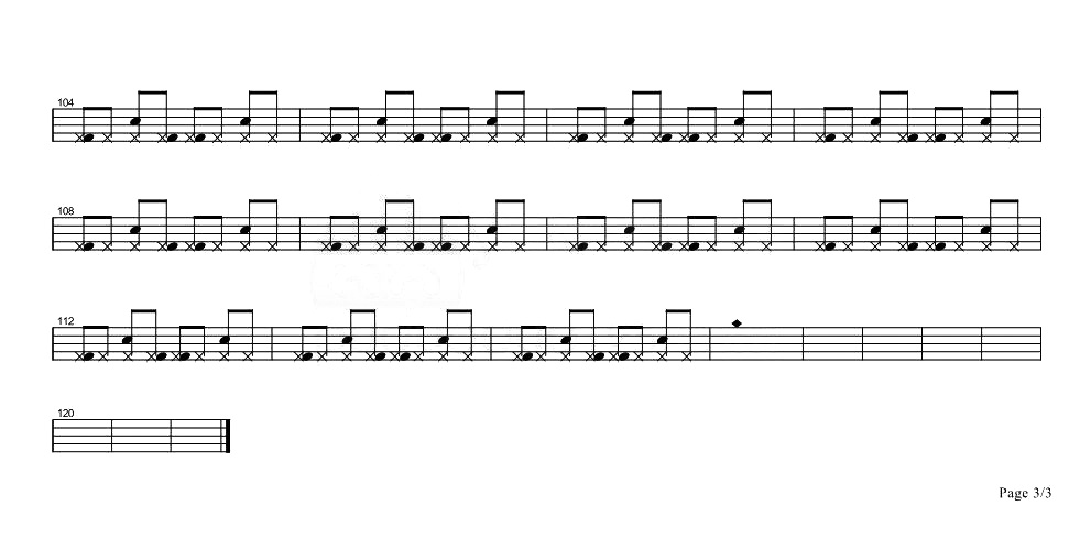 想把我唱给你听架子鼓谱3-老狼