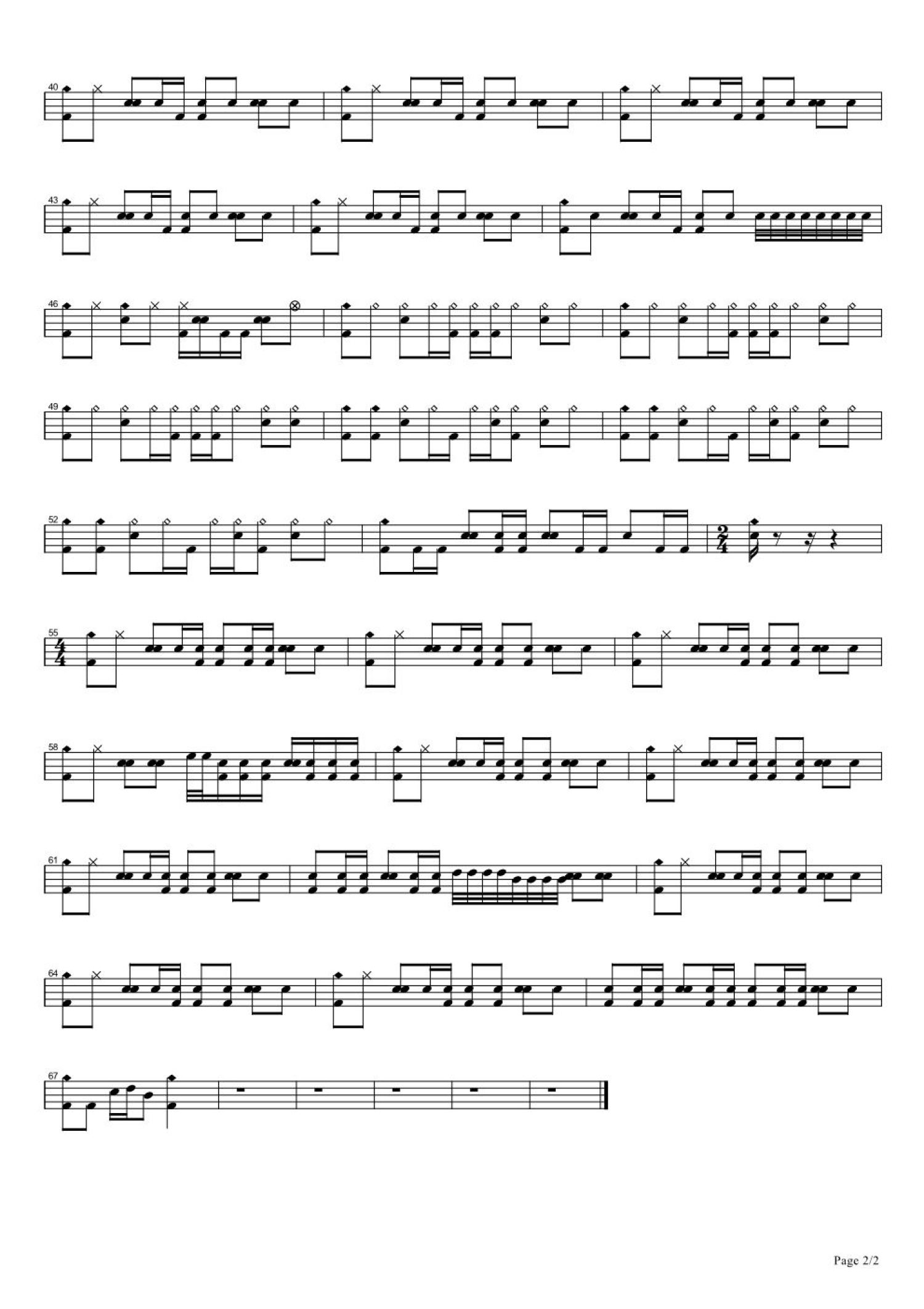 因为爱所以爱架子鼓谱2-谢霆锋